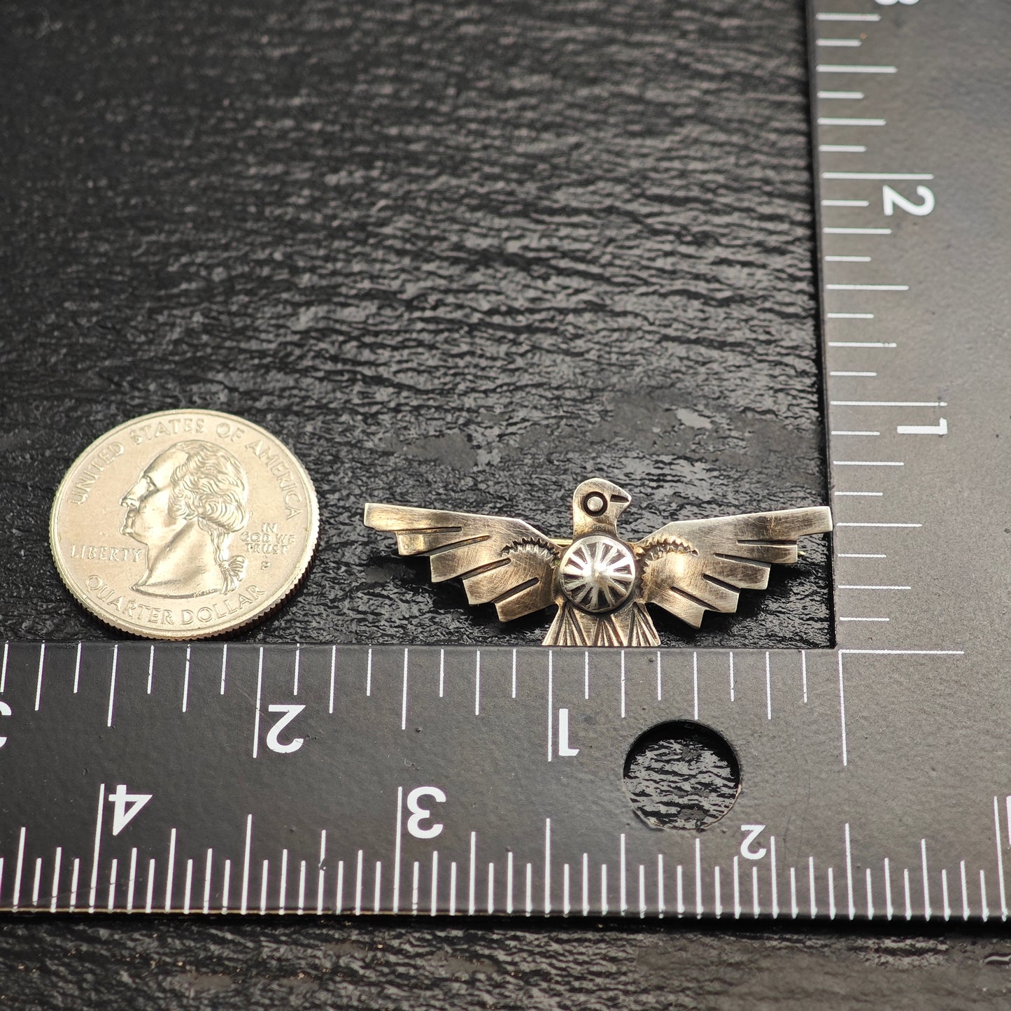 Fred Harvey Era, Thunderbird Sterling Silver Brooch B2206