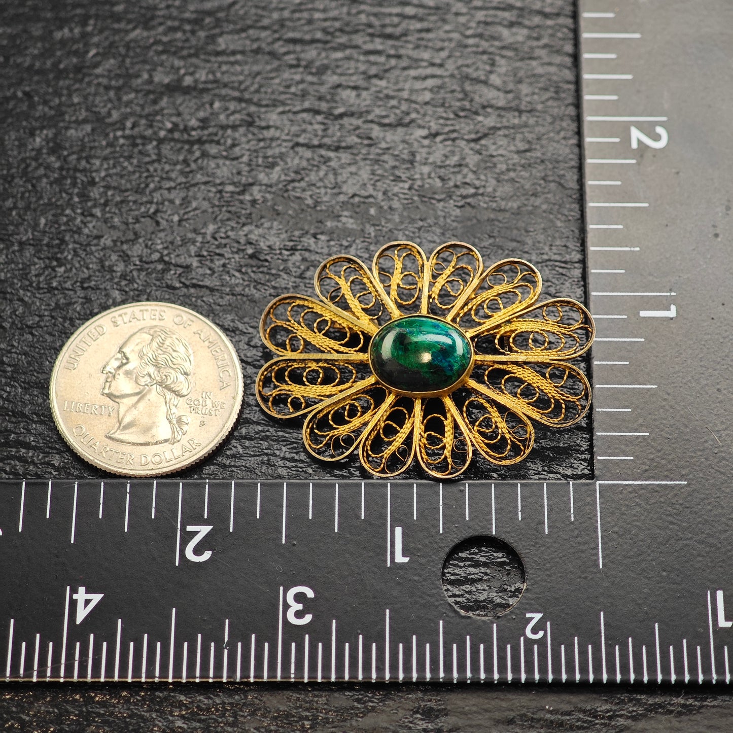 Eilat Israel Vermeil Sterling Silver Brooch B2214
