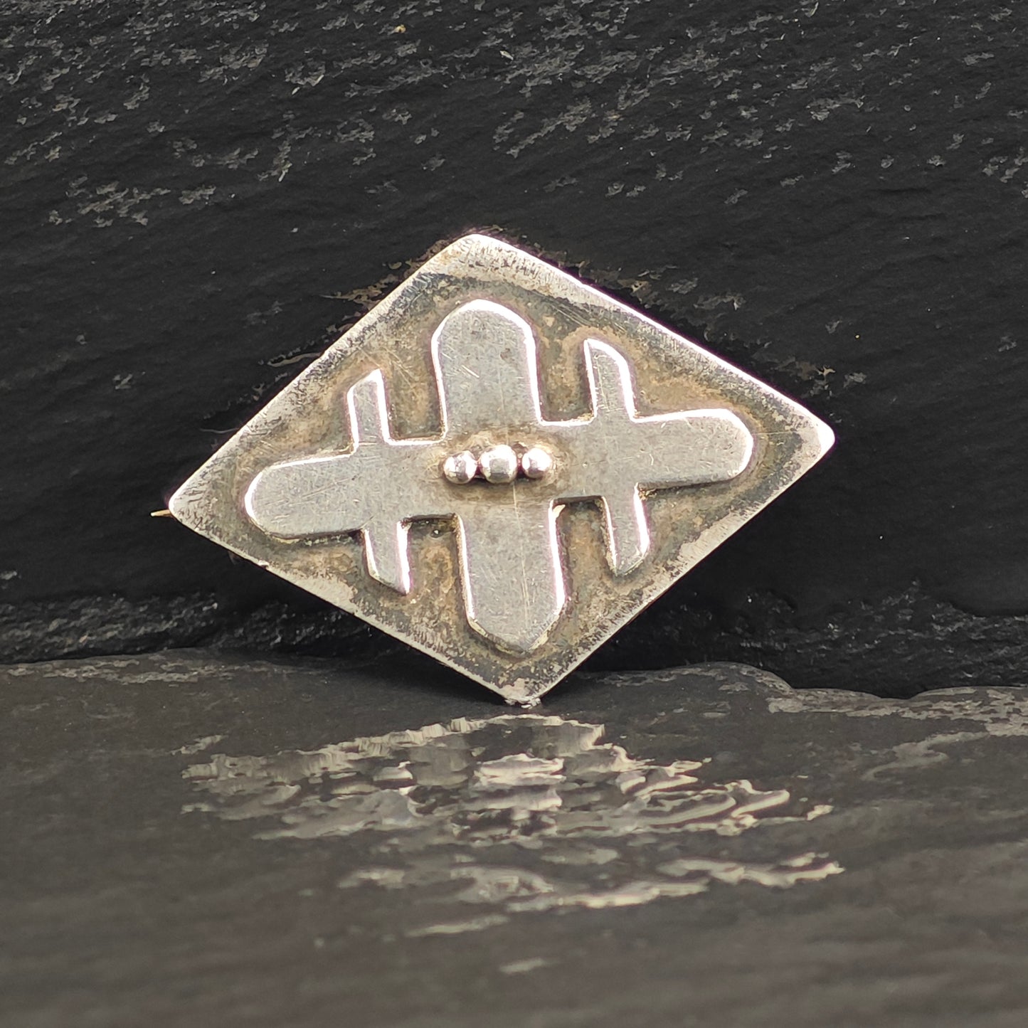 Antique Sterling Silver Brooch B2222