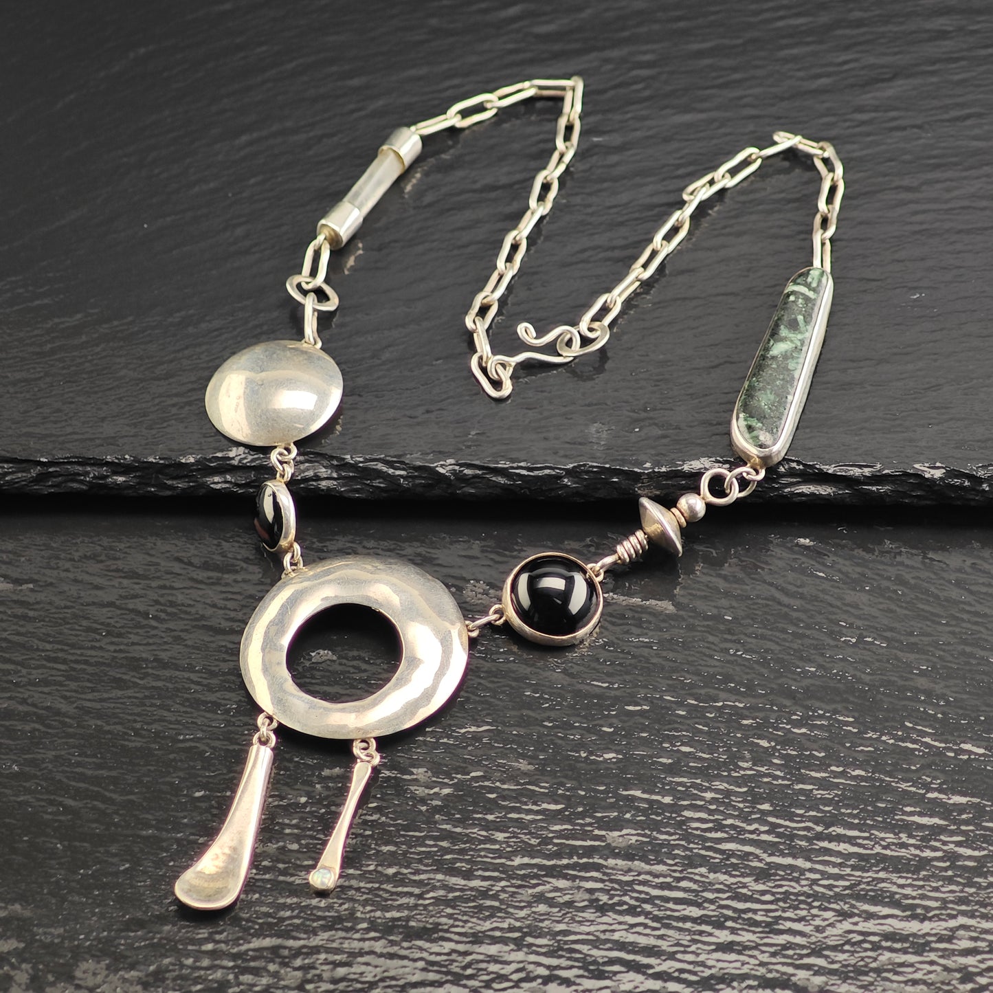 Studio Artist, Sterling Silver, Abstract Necklace N2699