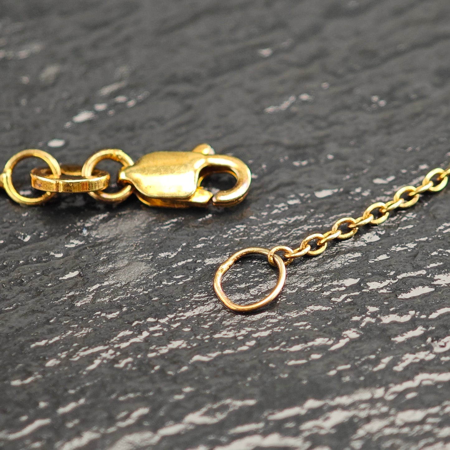 Gold Plated Diamond, Minimalist Sterling Silver Necklace N2702