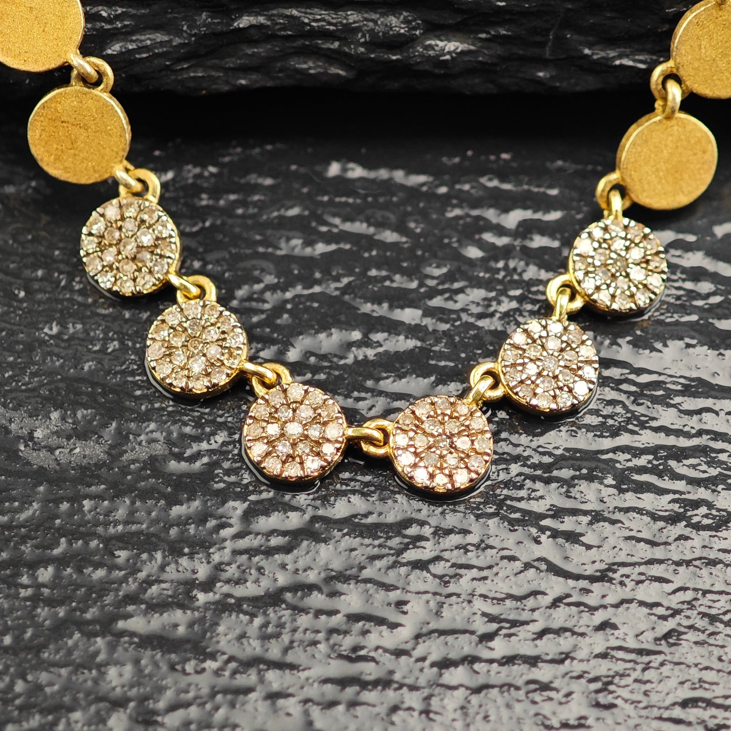 Gold Plated Diamond, Minimalist Sterling Silver Necklace N2702