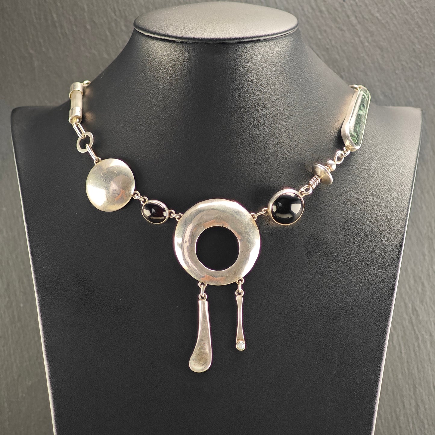 Studio Artist, Sterling Silver, Abstract Necklace N2699