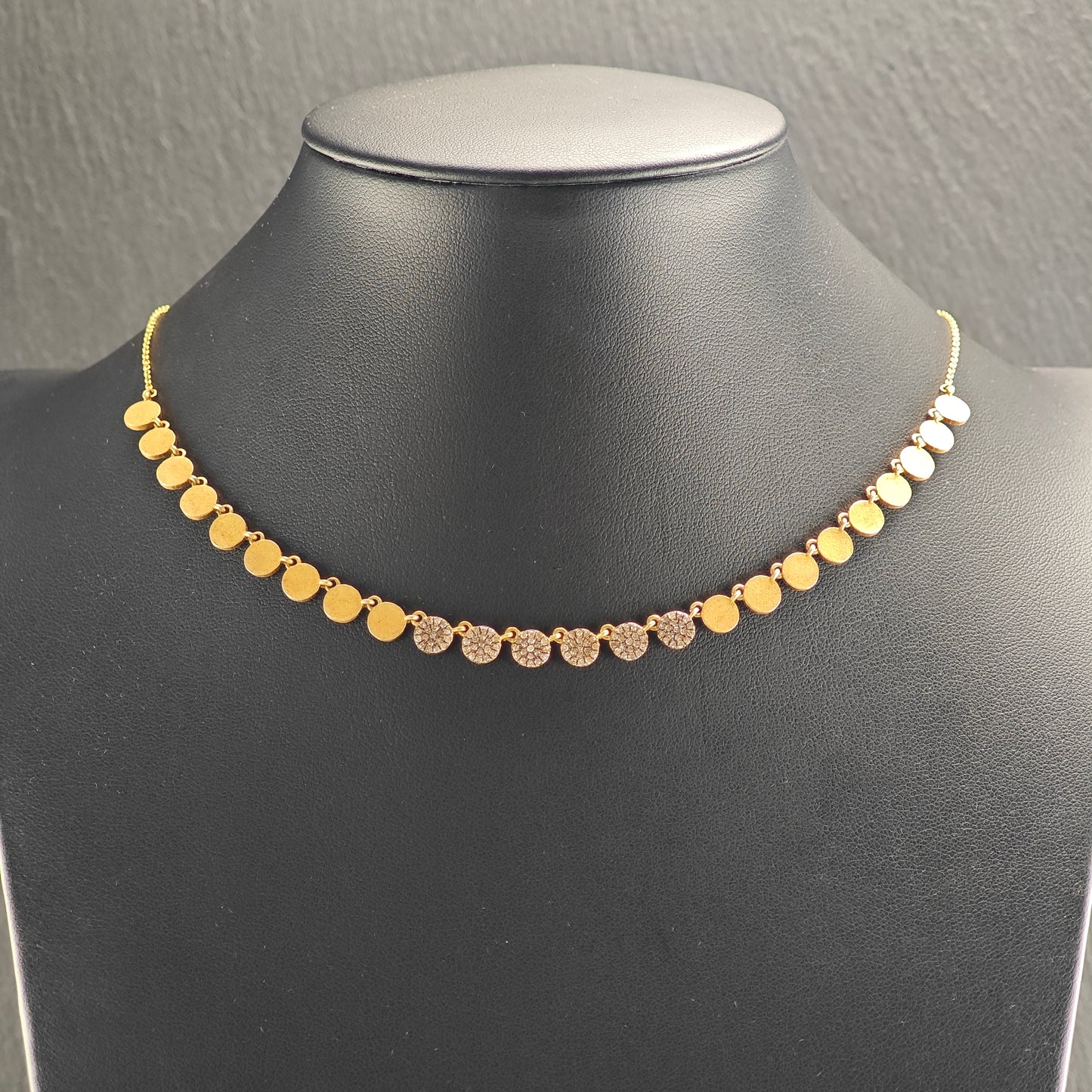 Gold Plated Diamond, Minimalist Sterling Silver Necklace N2702