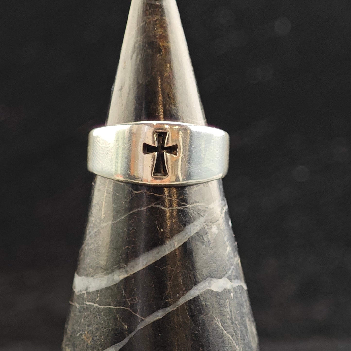 Vintage James Avery Cross Cut Out Sterling Silver Ring Sz 6 1/4 R6488