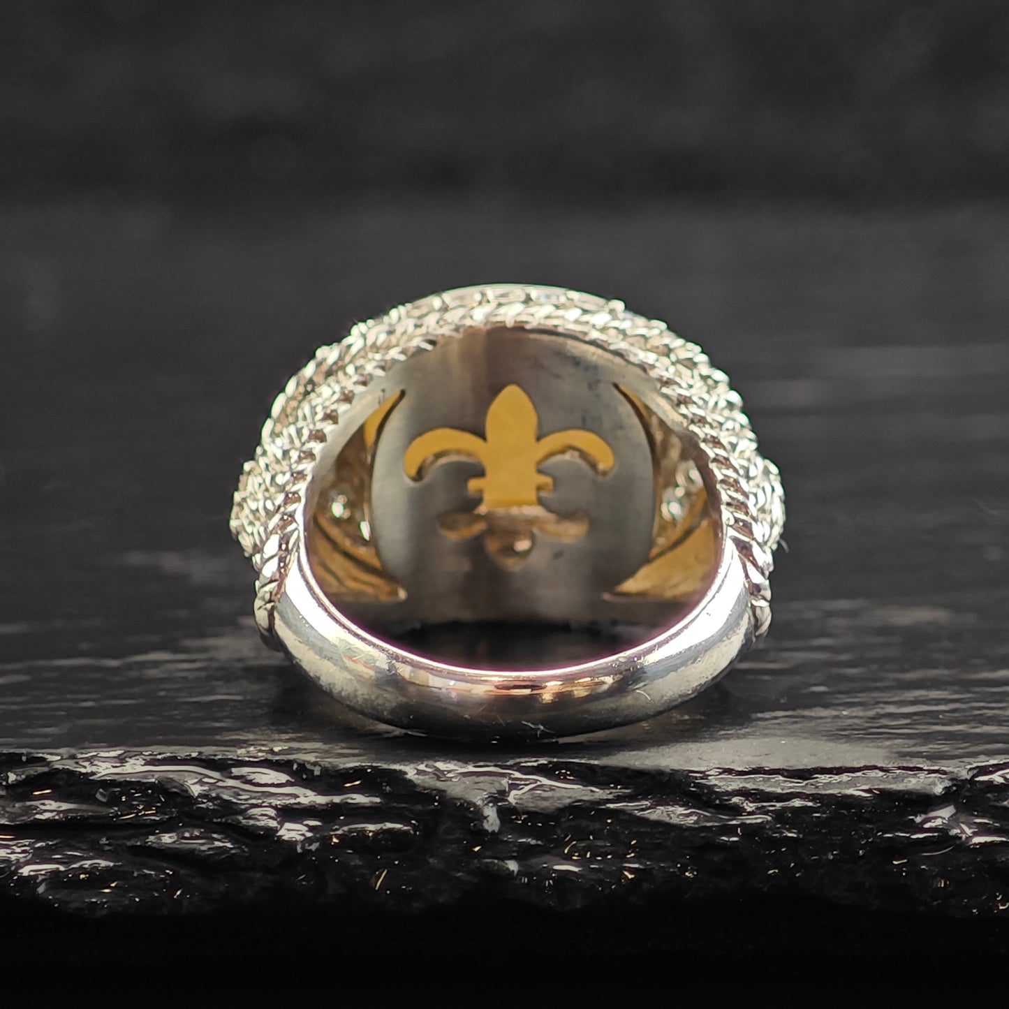Judith Ripka Mabe Pearl & DQCZ Sterling Silver Ring Sz 8 R6489