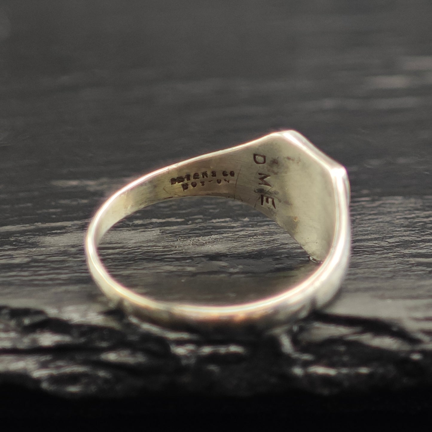 Antique 1923 Signet Class Ring Engraved Sterling Silver Sz 9 1/4 R6490