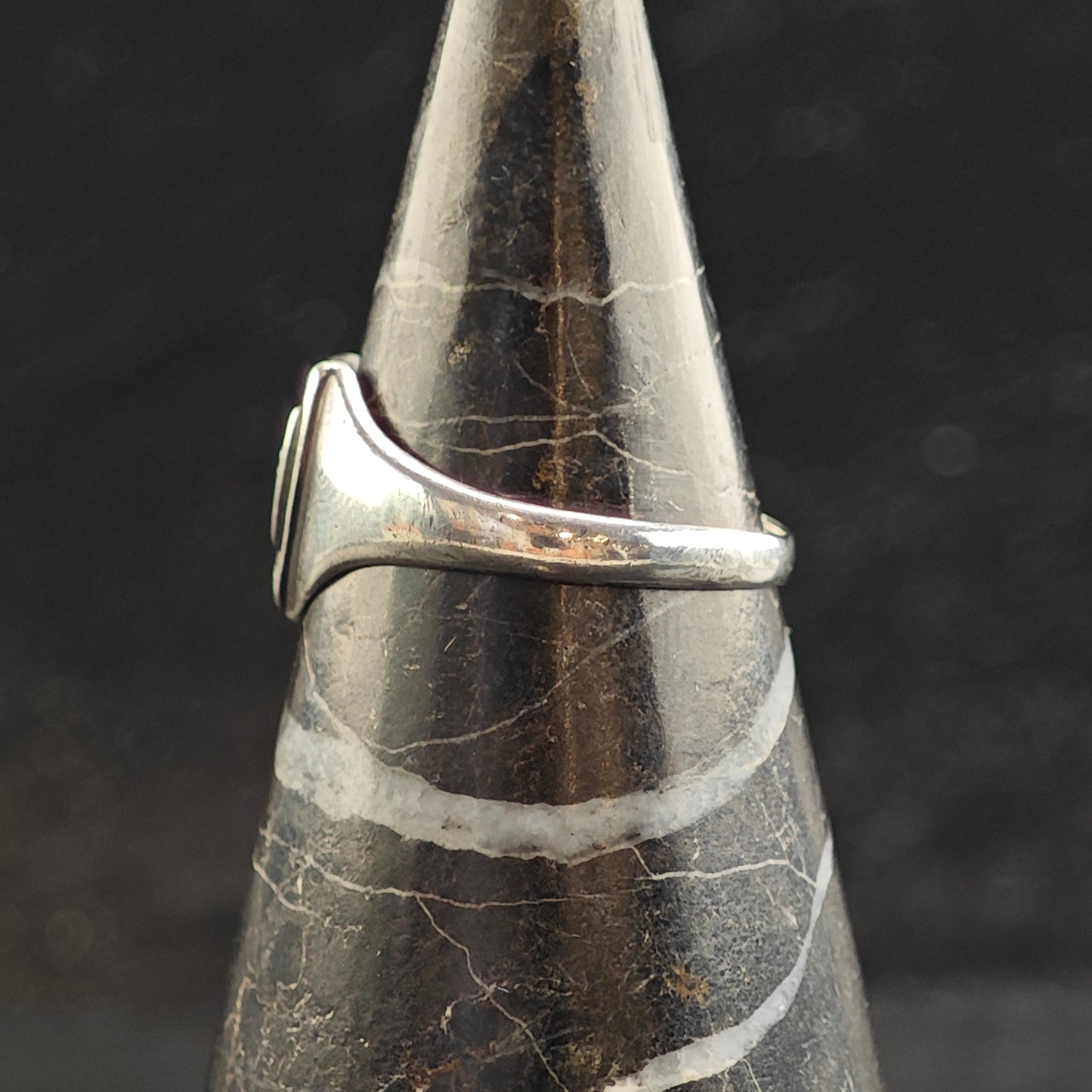 Antique 1923 Signet Class Ring Engraved Sterling Silver Sz 9 1/4 R6490