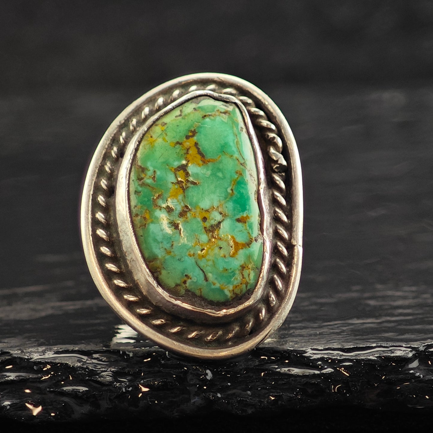Sw Turquoise Sterling Silver Ring Sz 6 1/2 R6495