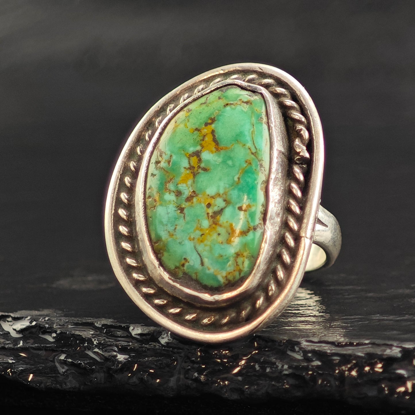 Sw Turquoise Sterling Silver Ring Sz 6 1/2 R6495