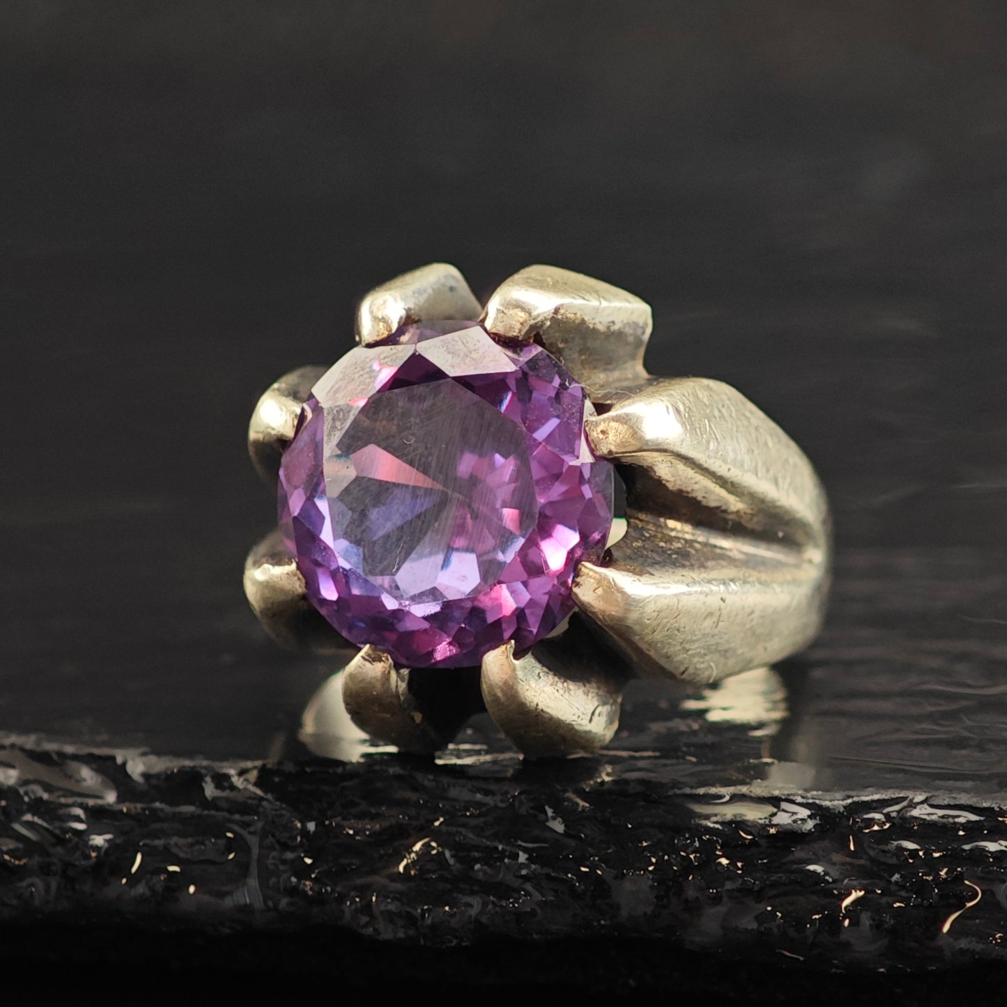 Enrique Ledesma Taxco Color Change Corundum Sterling Silver Ring Sz 9 R6499