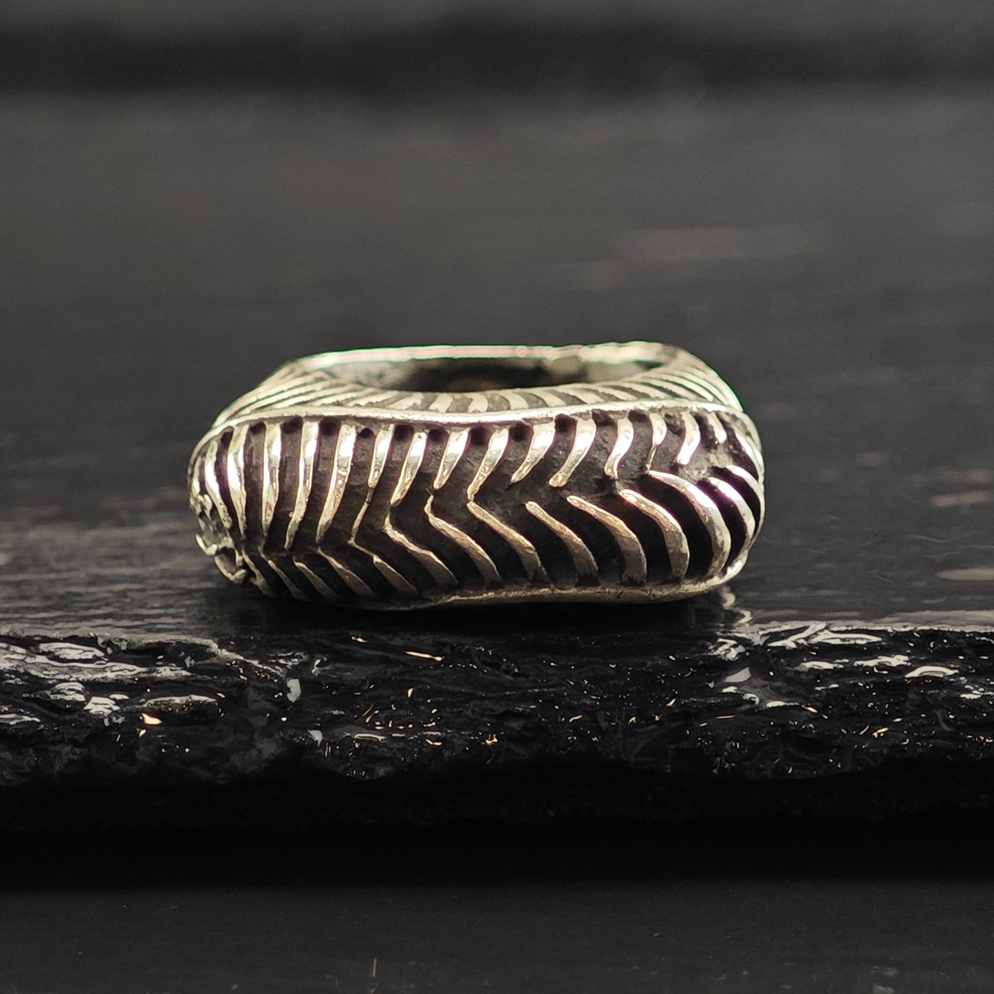 Dian Malouf Brutalist Sterling Silver Ring Sz 6 1/2 R6521