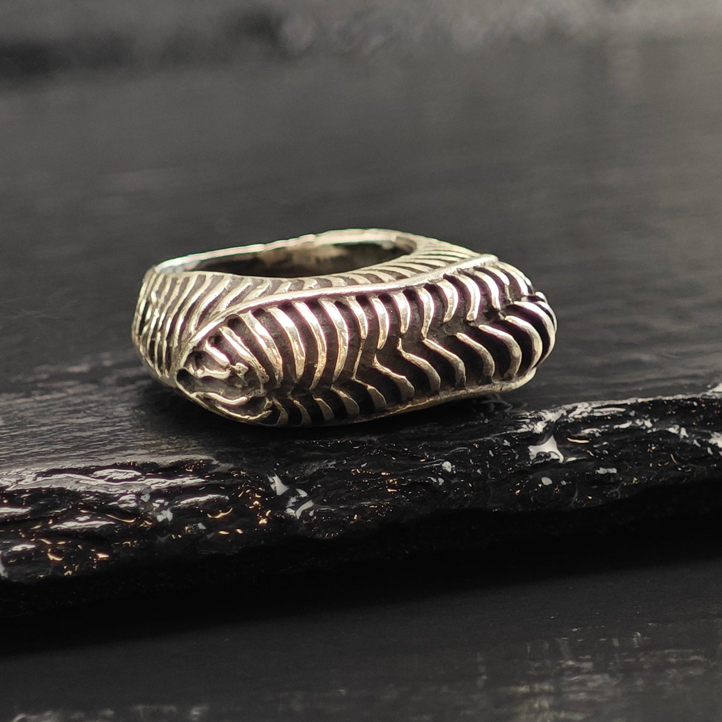 Dian Malouf Brutalist Sterling Silver Ring Sz 6 1/2 R6521