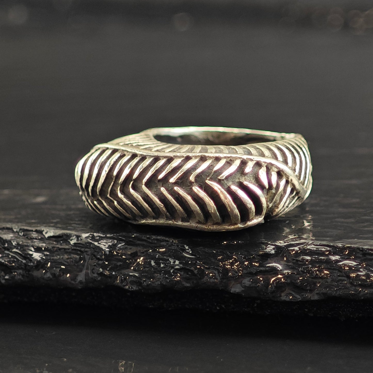 Dian Malouf Brutalist Sterling Silver Ring Sz 6 1/2 R6521