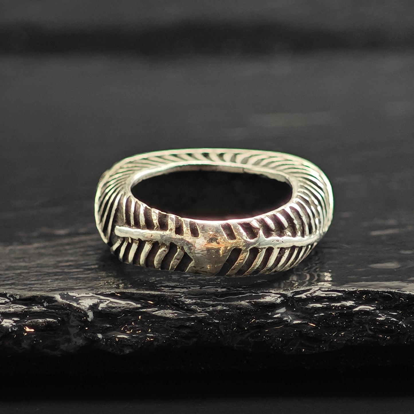 Dian Malouf Brutalist Sterling Silver Ring Sz 6 1/2 R6521