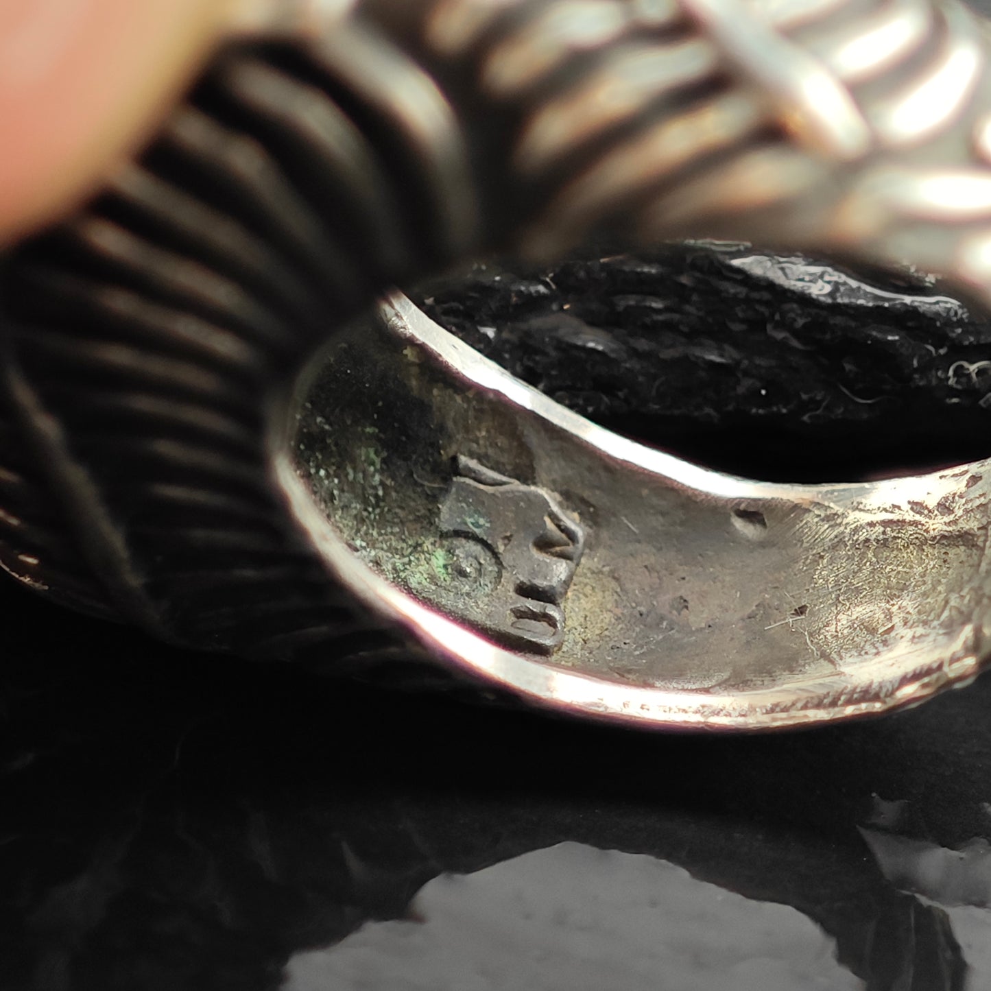 Dian Malouf Brutalist Sterling Silver Ring Sz 6 1/2 R6521
