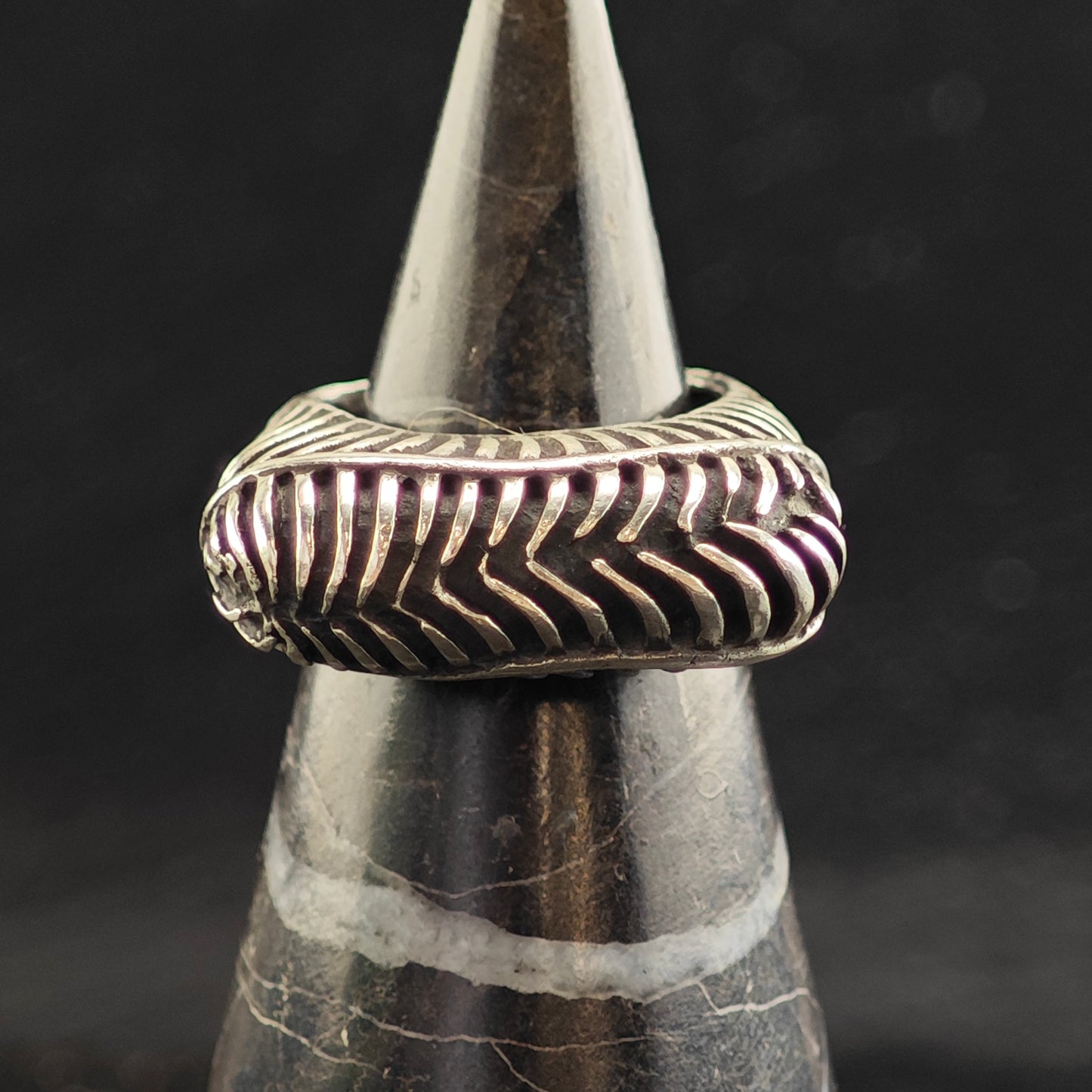 Dian Malouf Brutalist Sterling Silver Ring Sz 6 1/2 R6521