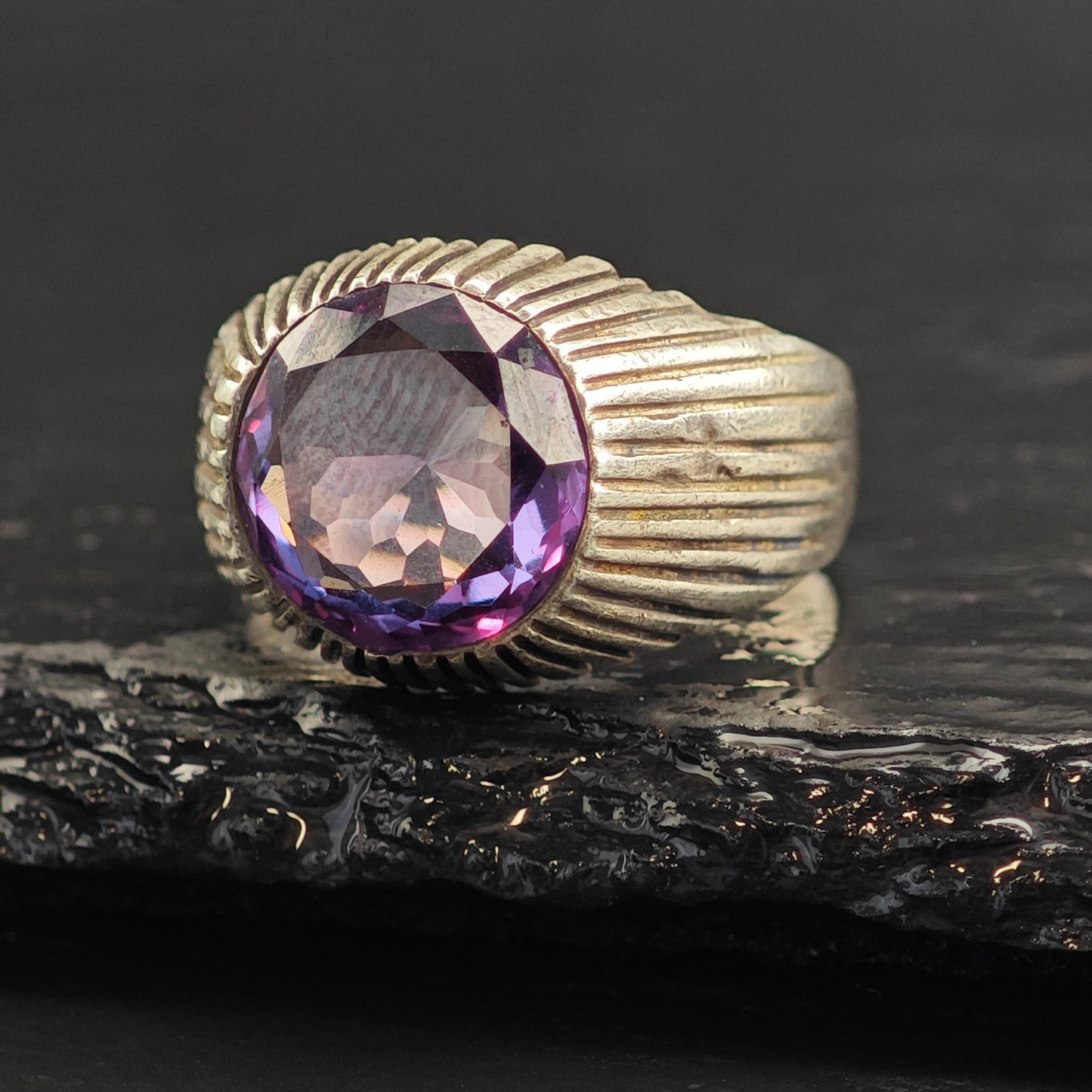 Color Change Corundum Sterling Sterling Ring Sz 10 1/2 R6534