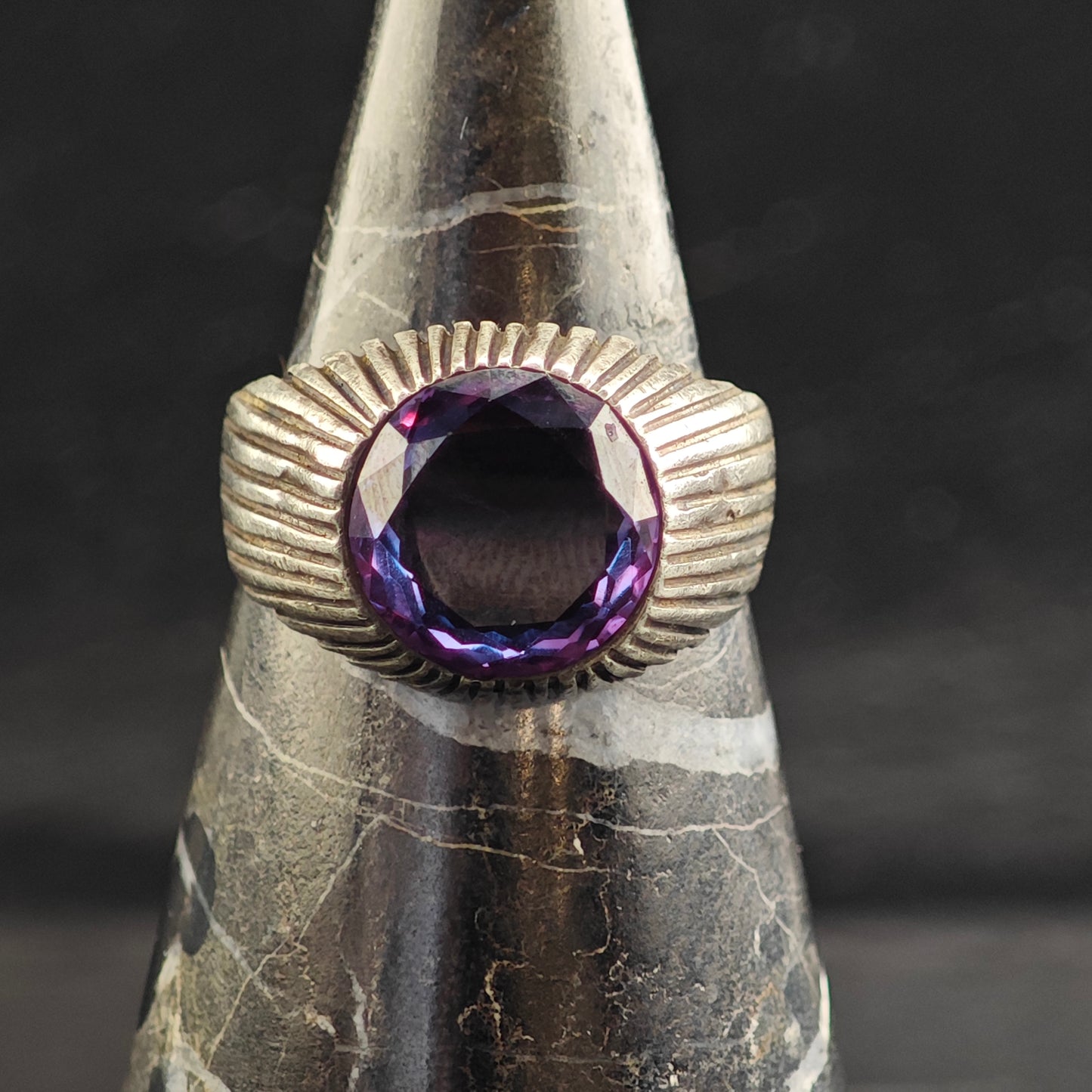 Color Change Corundum Sterling Sterling Ring Sz 10 1/2 R6534