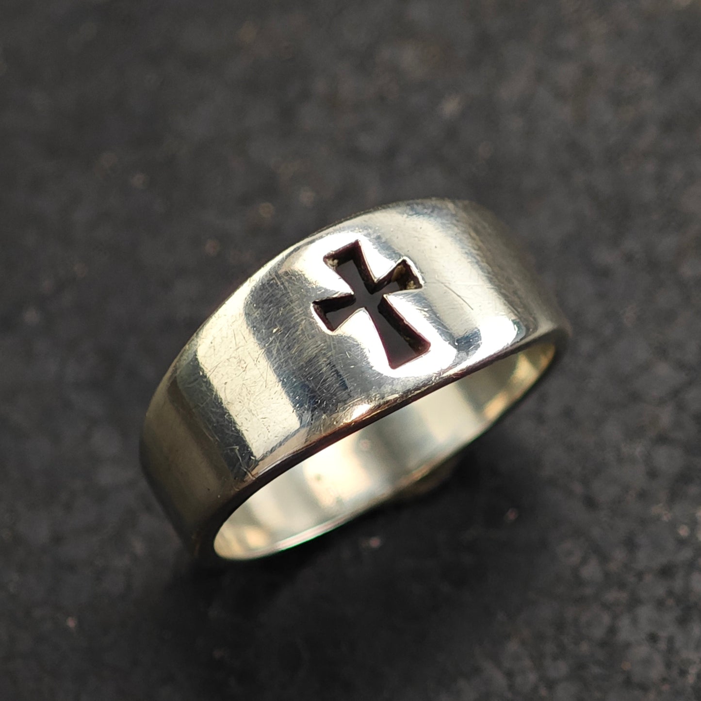 Vintage James Avery Cross Cut Out Sterling Silver Ring Sz 6 1/4 R6488
