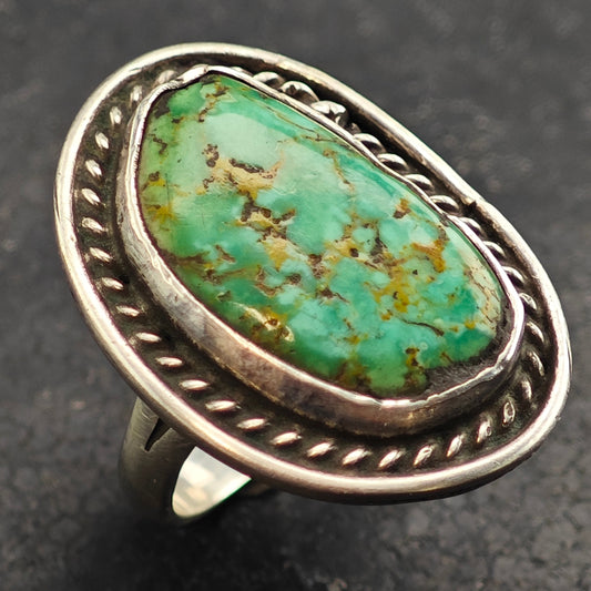 Sw Turquoise Sterling Silver Ring Sz 6 1/2 R6495