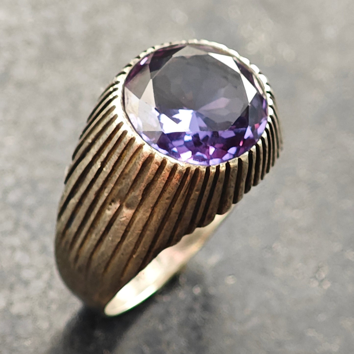 Color Change Corundum Sterling Sterling Ring Sz 10 1/2 R6534