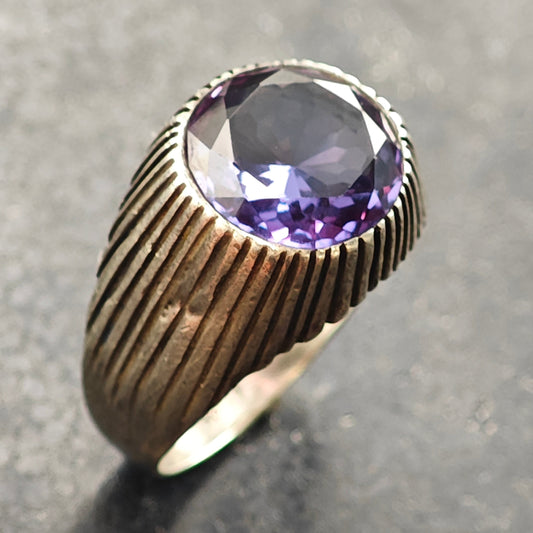 Color Change Corundum Sterling Sterling Ring Sz 10 1/2 R6534