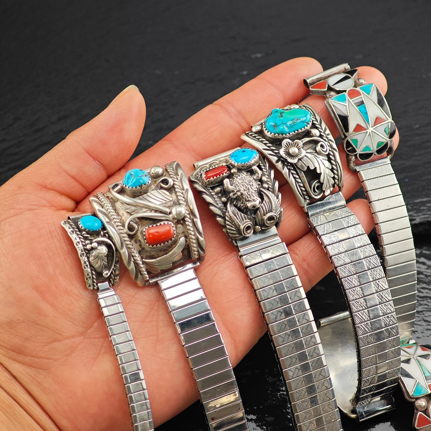 Choice of Native American, Sterling Silver Watch Extenders MISC0369