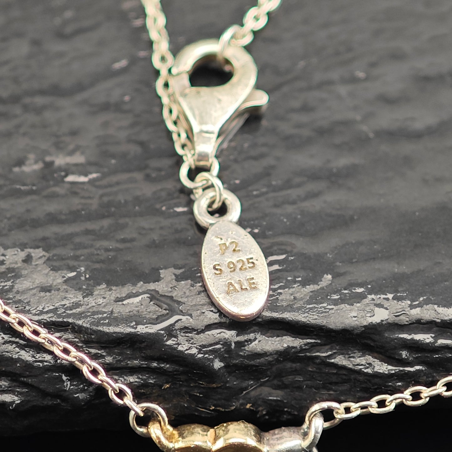 Pandora Gold Tone Hearts, Minimalist Sterling Silver Necklace N2713