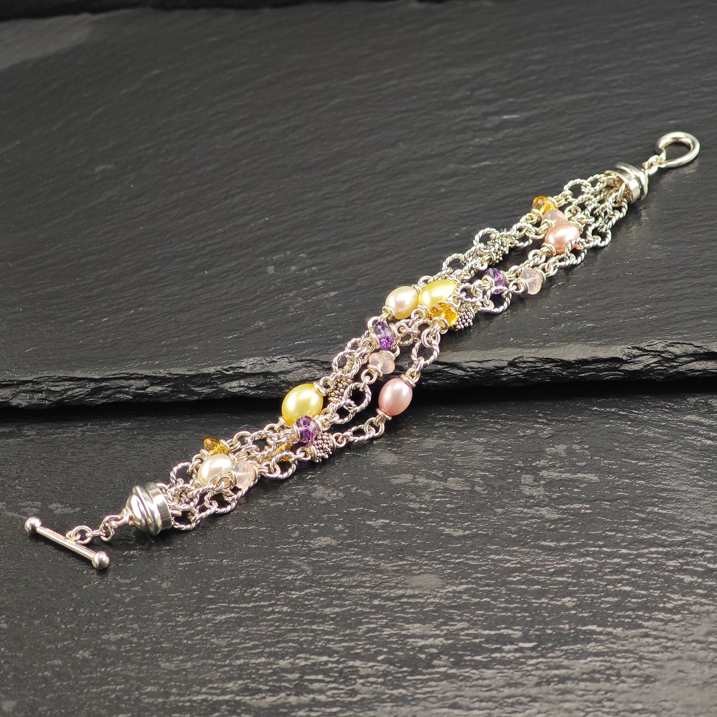 Michael Dawkins Multi-strand Bracelet Sterling Silver 6 1/2" BR3106Dor