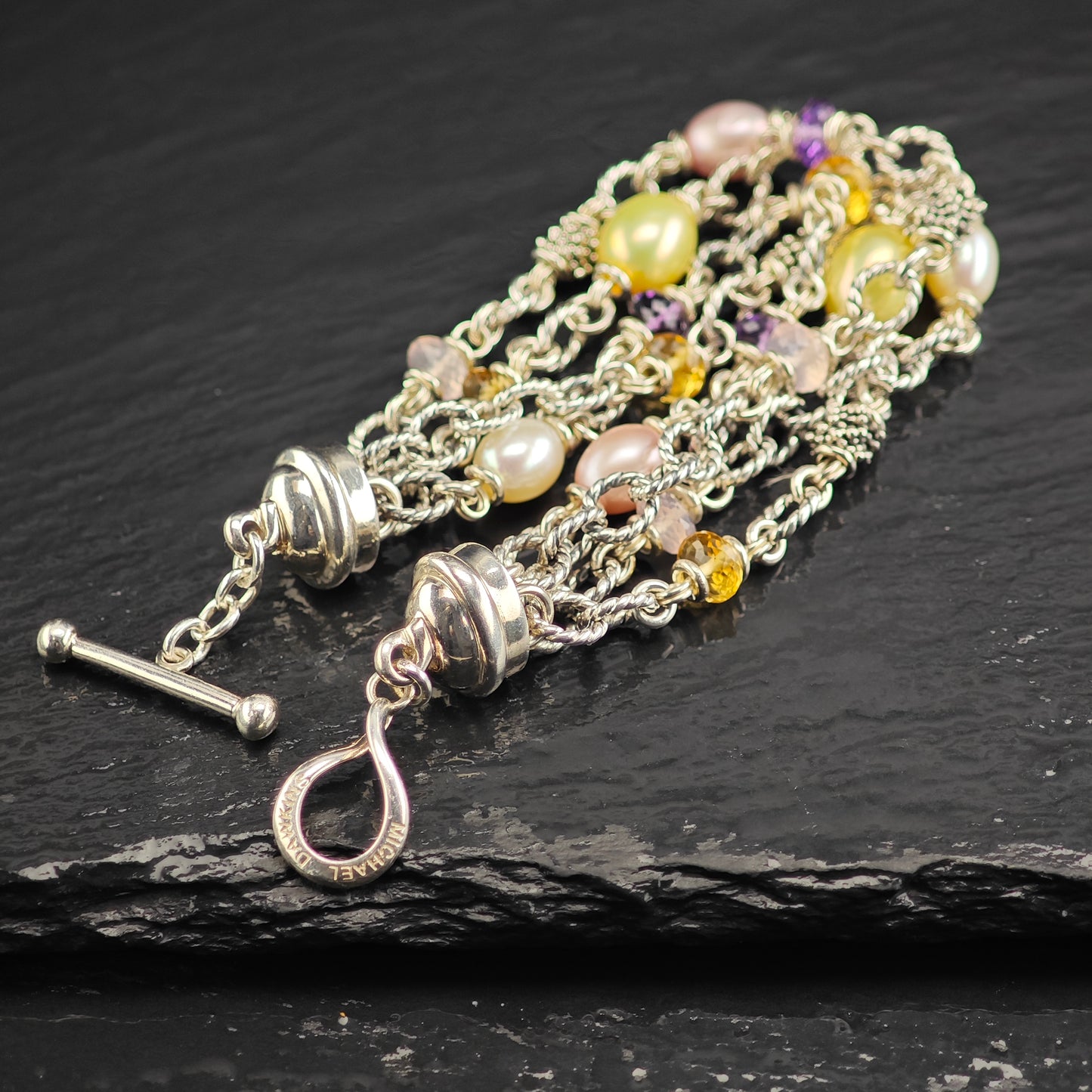 Michael Dawkins Multi-strand Bracelet Sterling Silver 6 1/2" BR3106Dor