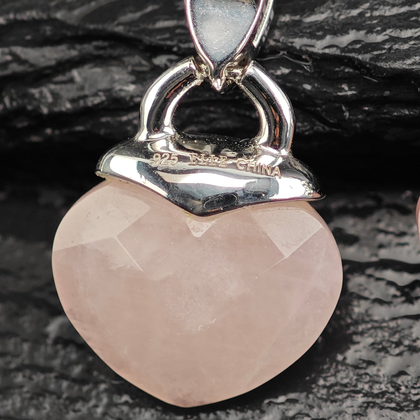 Elle Pink Quartz, Ruby Set Sterling Silver Necklace and Earrings MISC0376