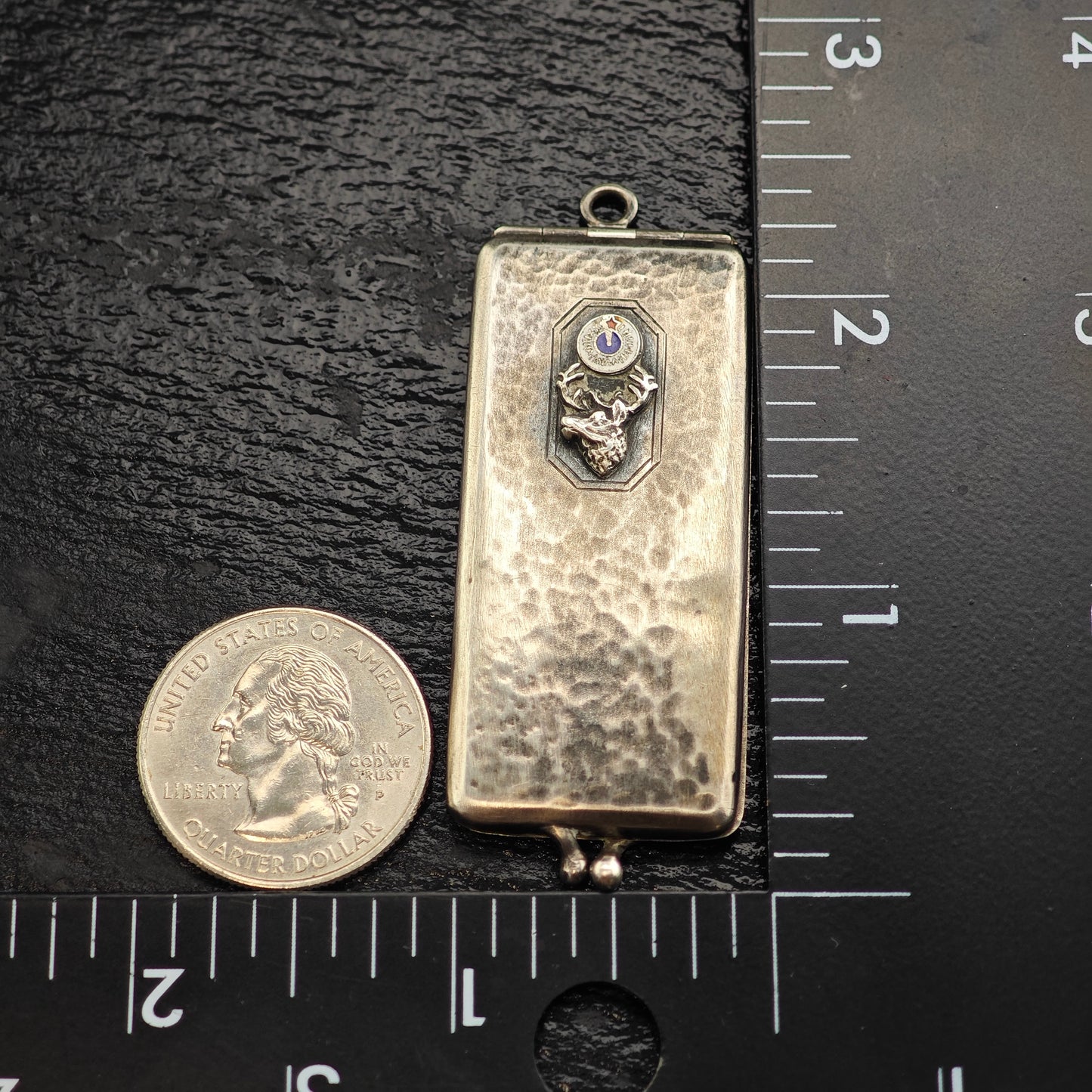 Antique Hello Bill Case B.P.O.E. Sterling Silver Pendant P3017