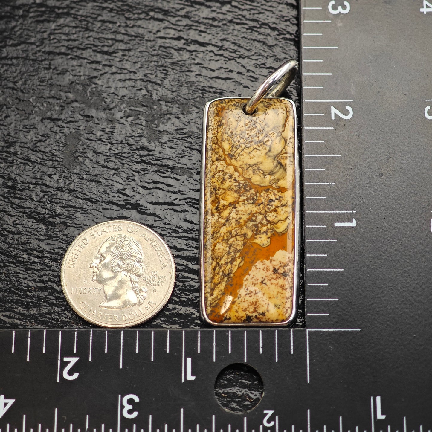 Signed Harlene Korey, Kalibre Gemstone Pendant, Sterling Silver P3019