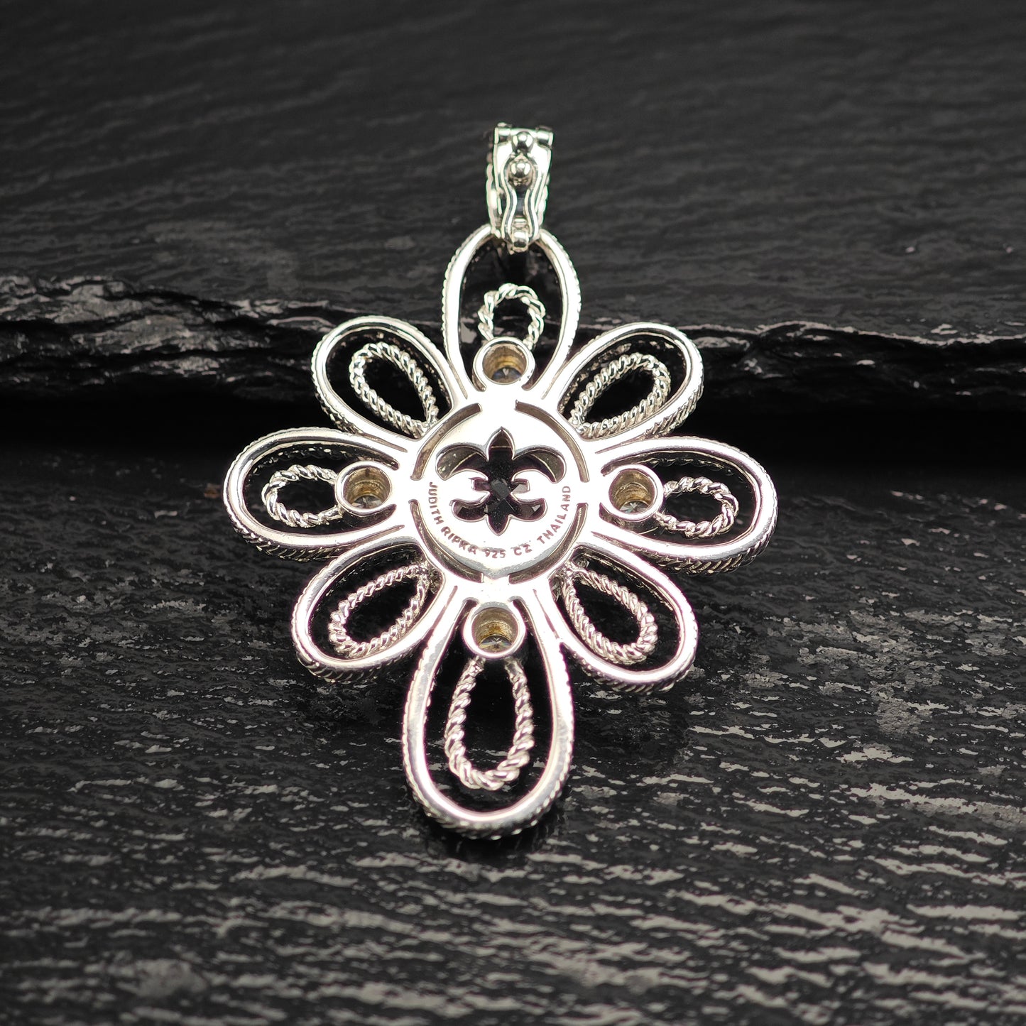 Judith Ripka Amethyst DQCZ Pendant Sterling Silver P3006