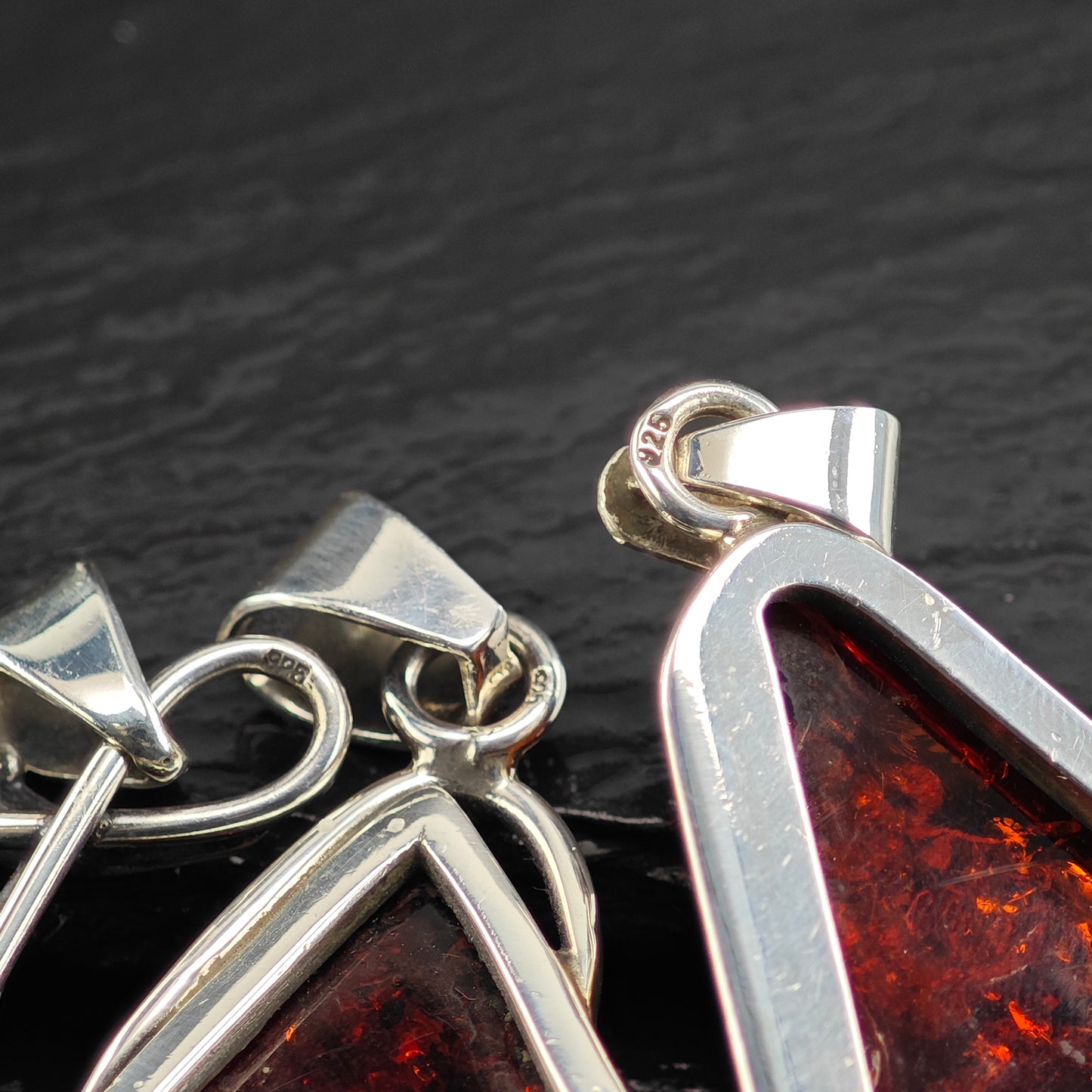 Choice of Amber Sterling Silver Pendant P3011