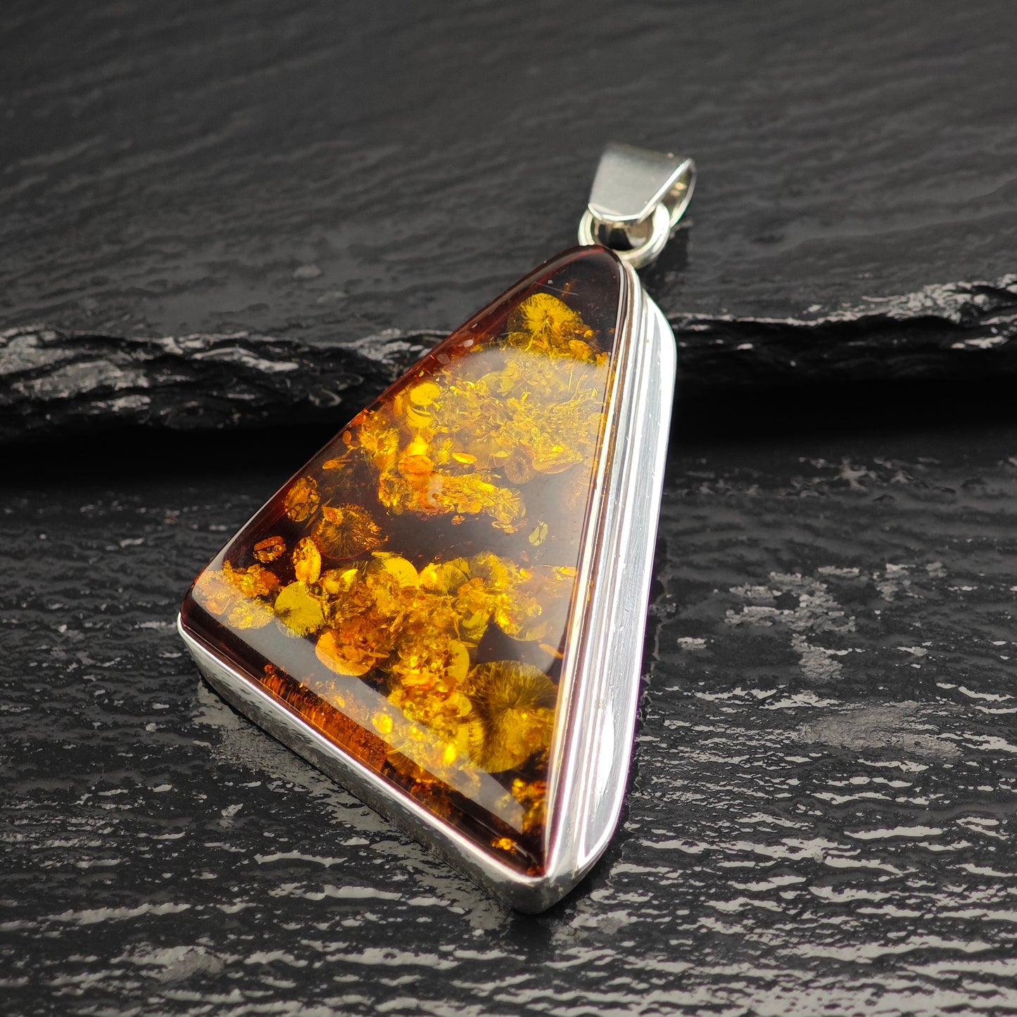 Choice of Amber Sterling Silver Pendant P3011