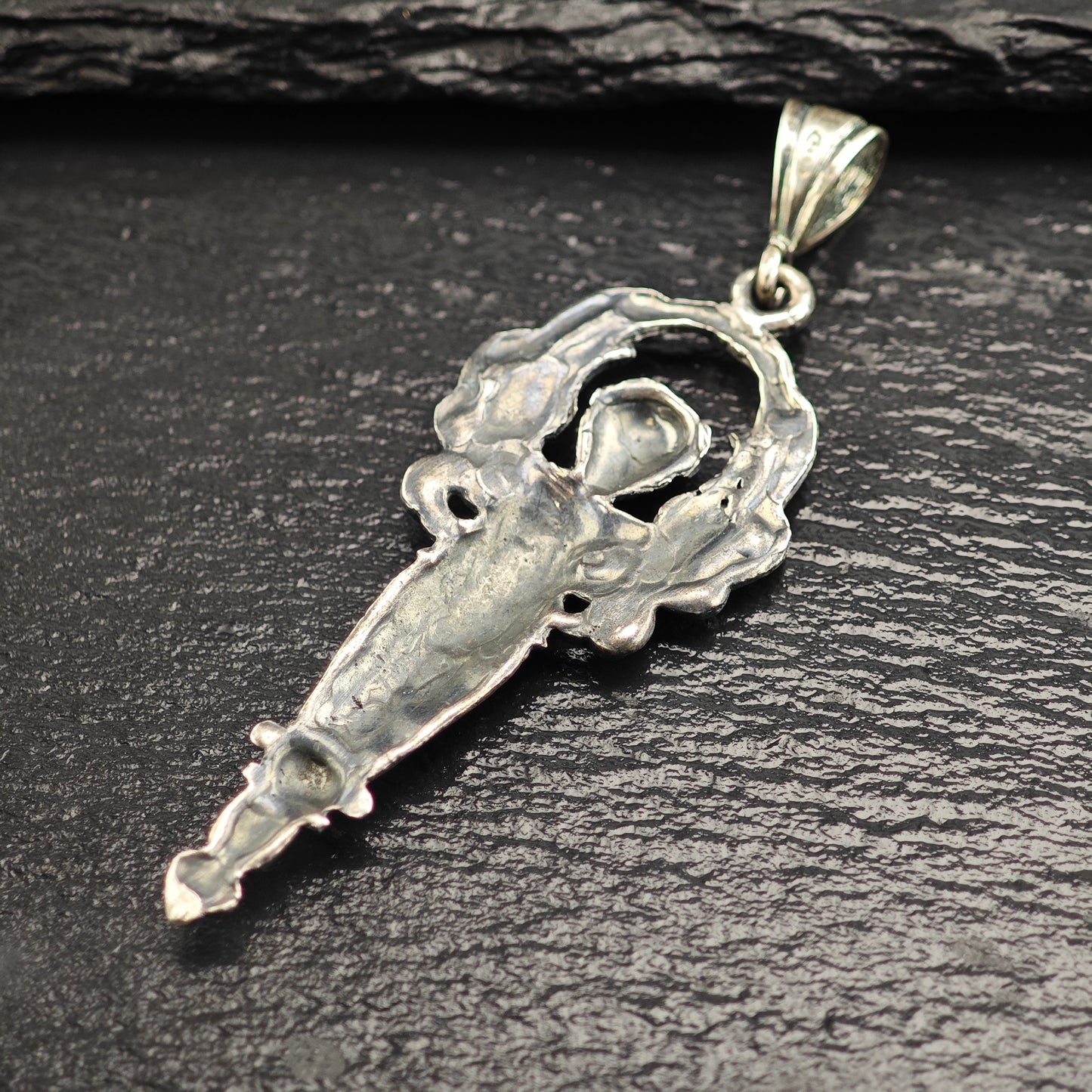 Art Nouveau Cherub Sterling Silver Pendant P3013