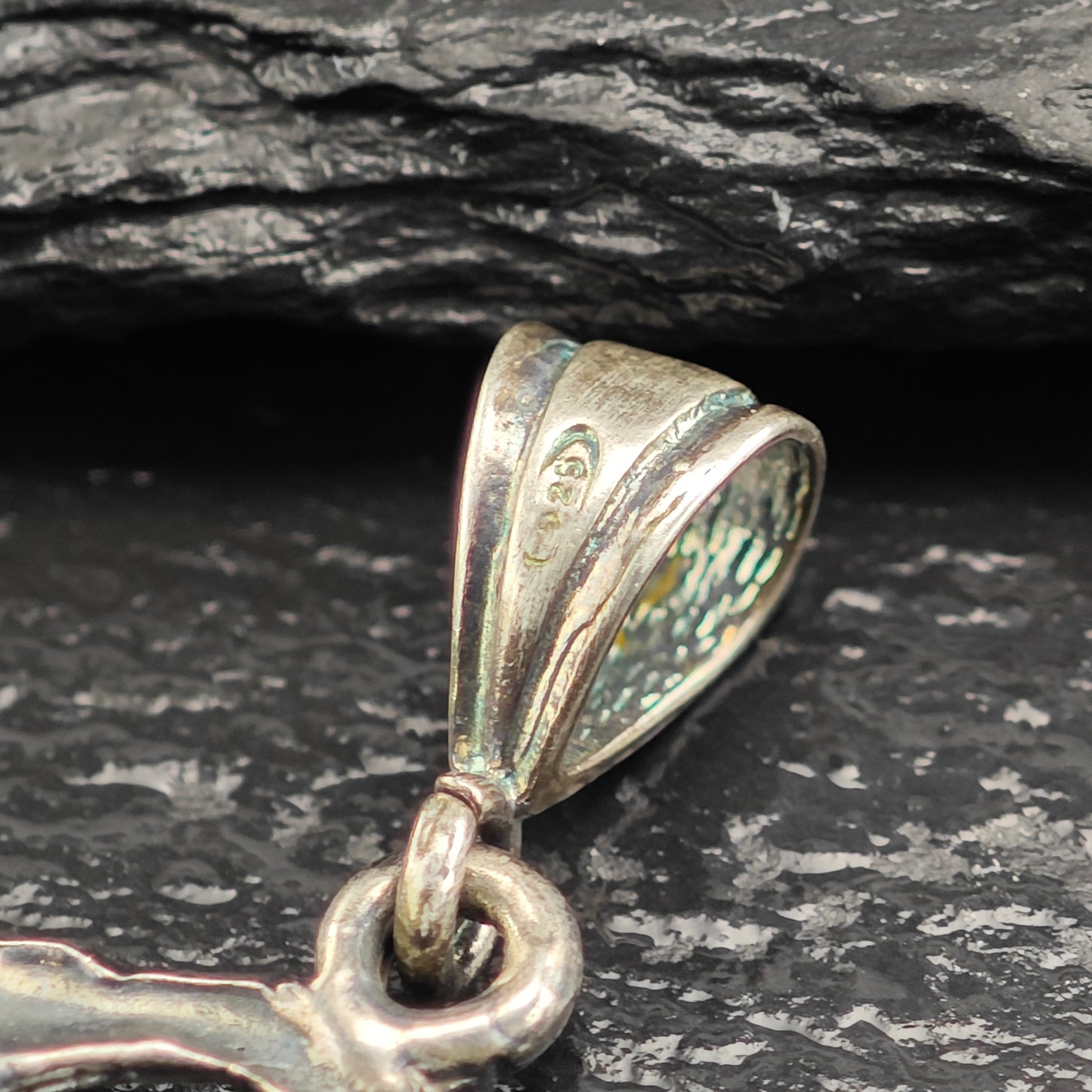 Art Nouveau Cherub Sterling Silver Pendant P3013