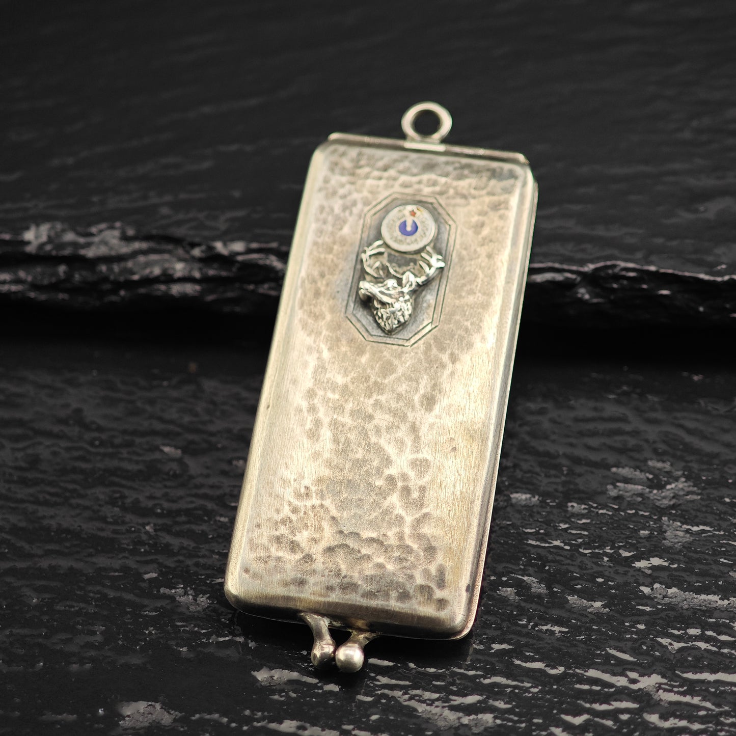 Antique Hello Bill Case B.P.O.E. Sterling Silver Pendant P3017