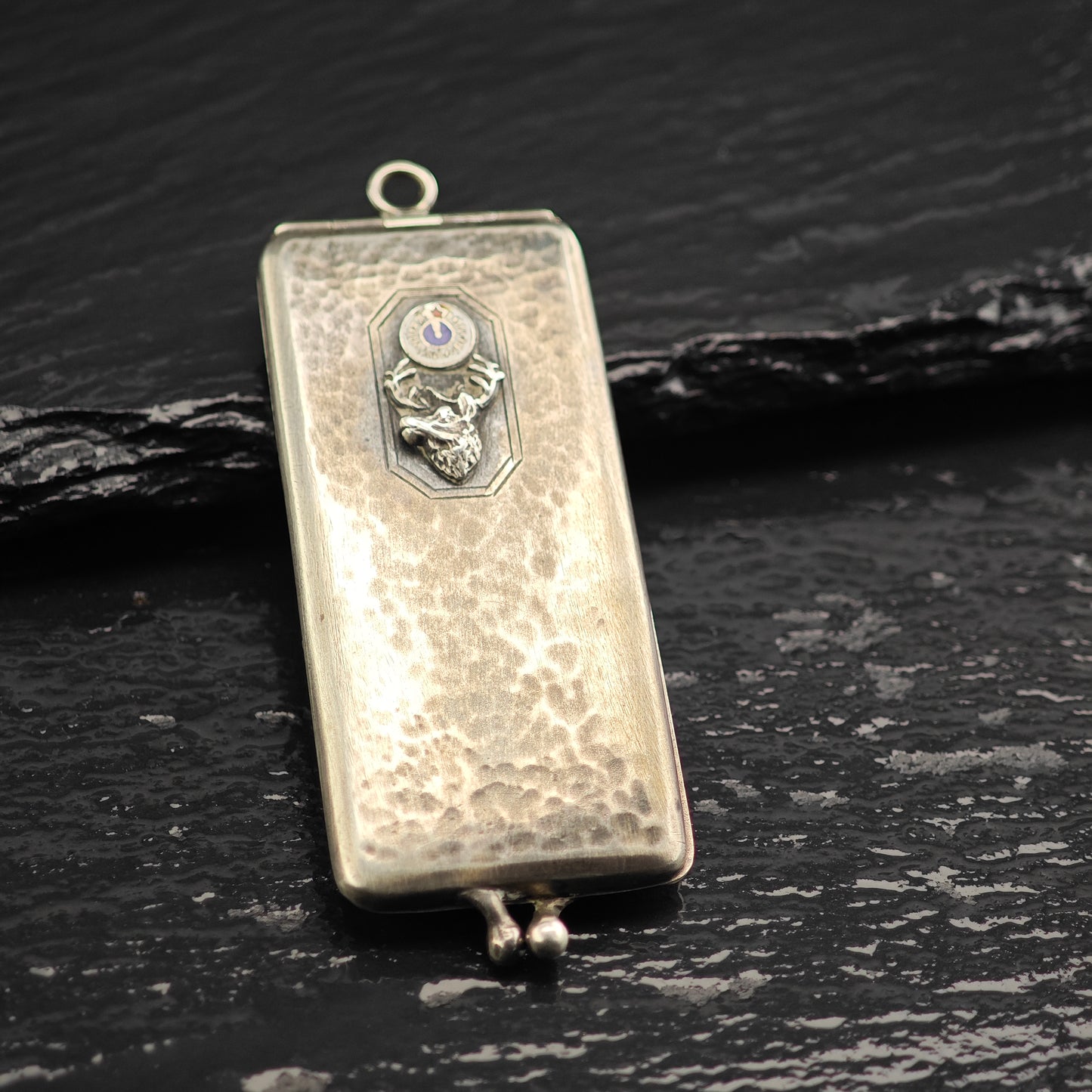 Antique Hello Bill Case B.P.O.E. Sterling Silver Pendant P3017