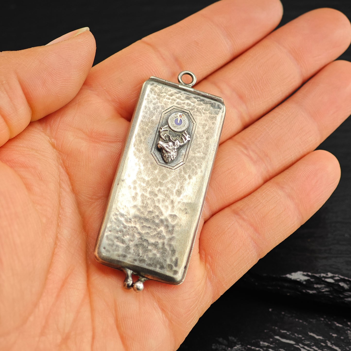 Antique Hello Bill Case B.P.O.E. Sterling Silver Pendant P3017