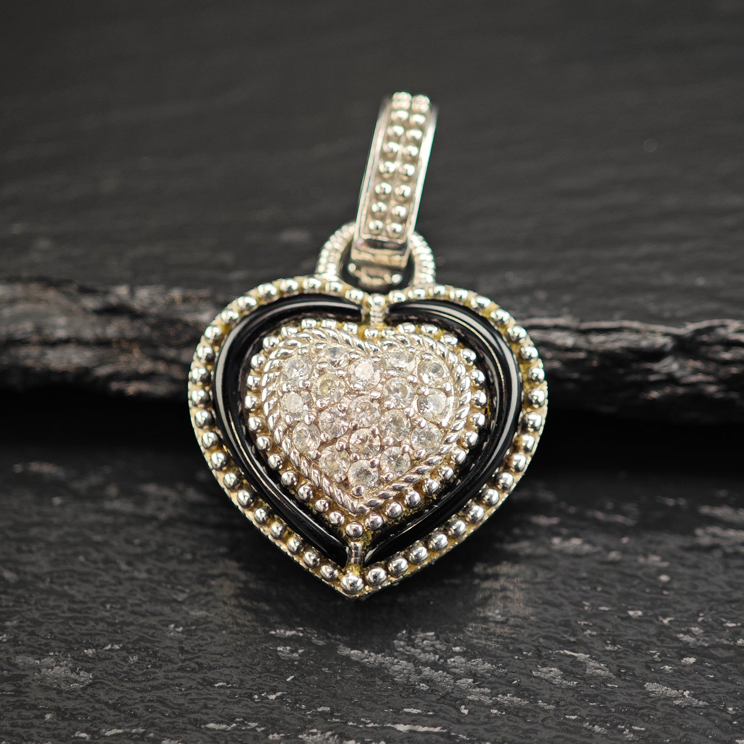 Choice of Judith Ripka Heart, Multi-stone Pendants, Sterling Silver P3021