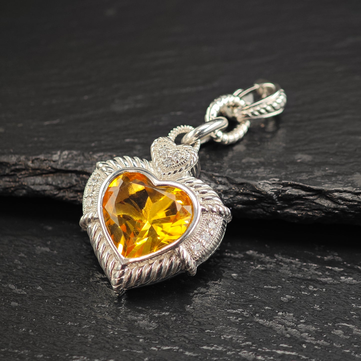 Choice of Judith Ripka Heart, Multi-stone Pendants, Sterling Silver P3021