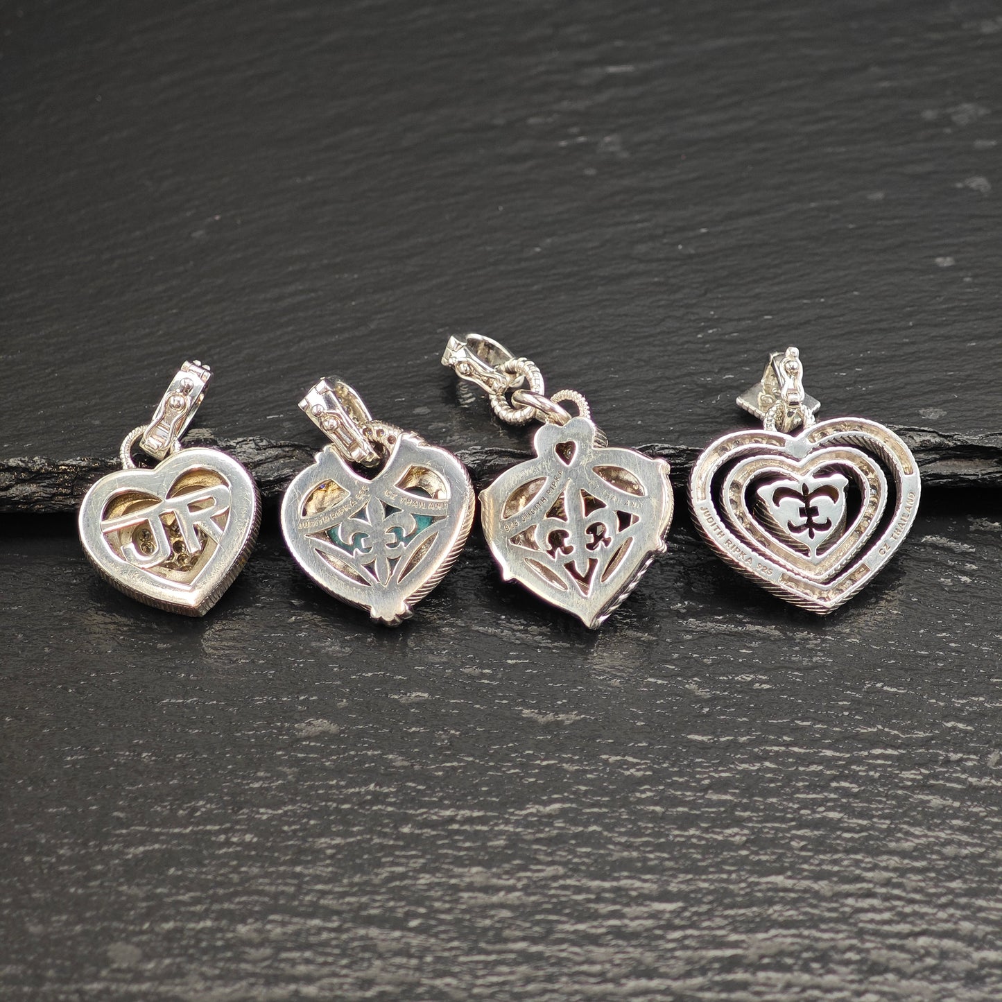 Choice of Judith Ripka Heart, Multi-stone Pendants, Sterling Silver P3021