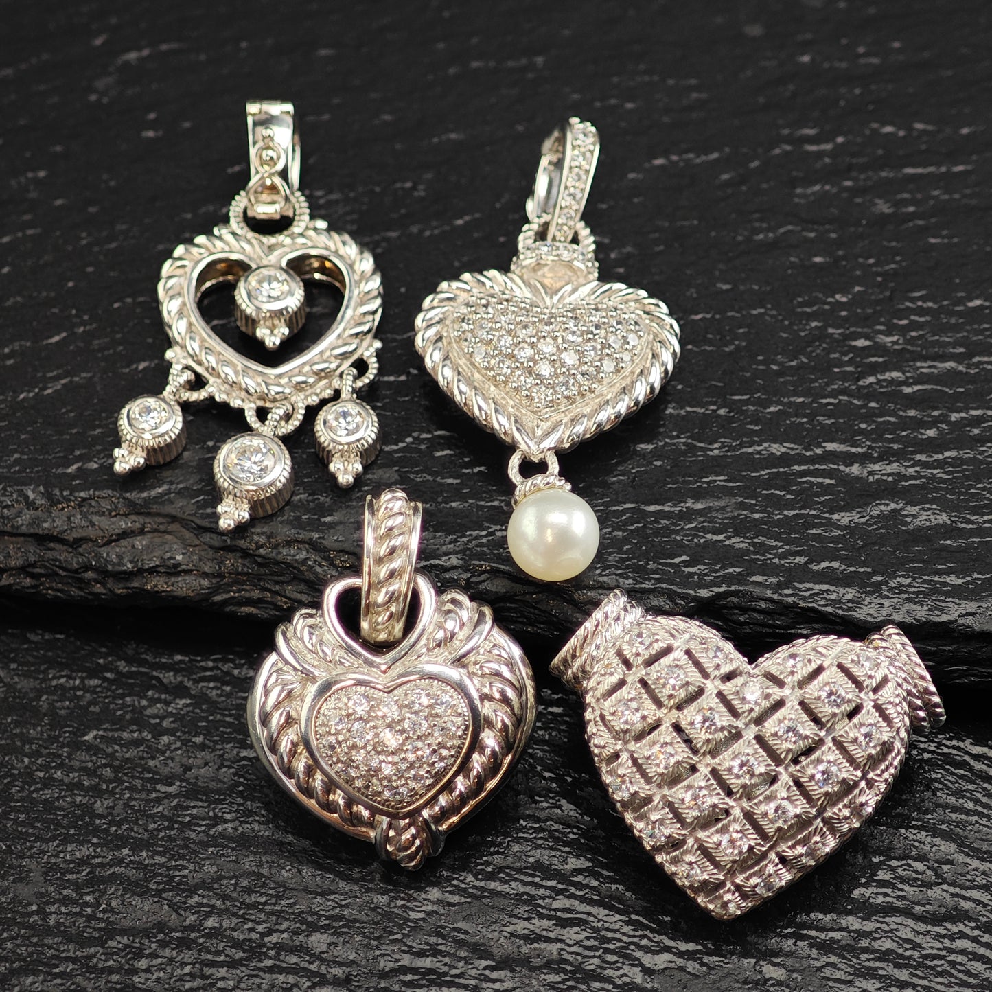 Choice of Judith Ripka Heart Pendants, Sterling Silver P3025