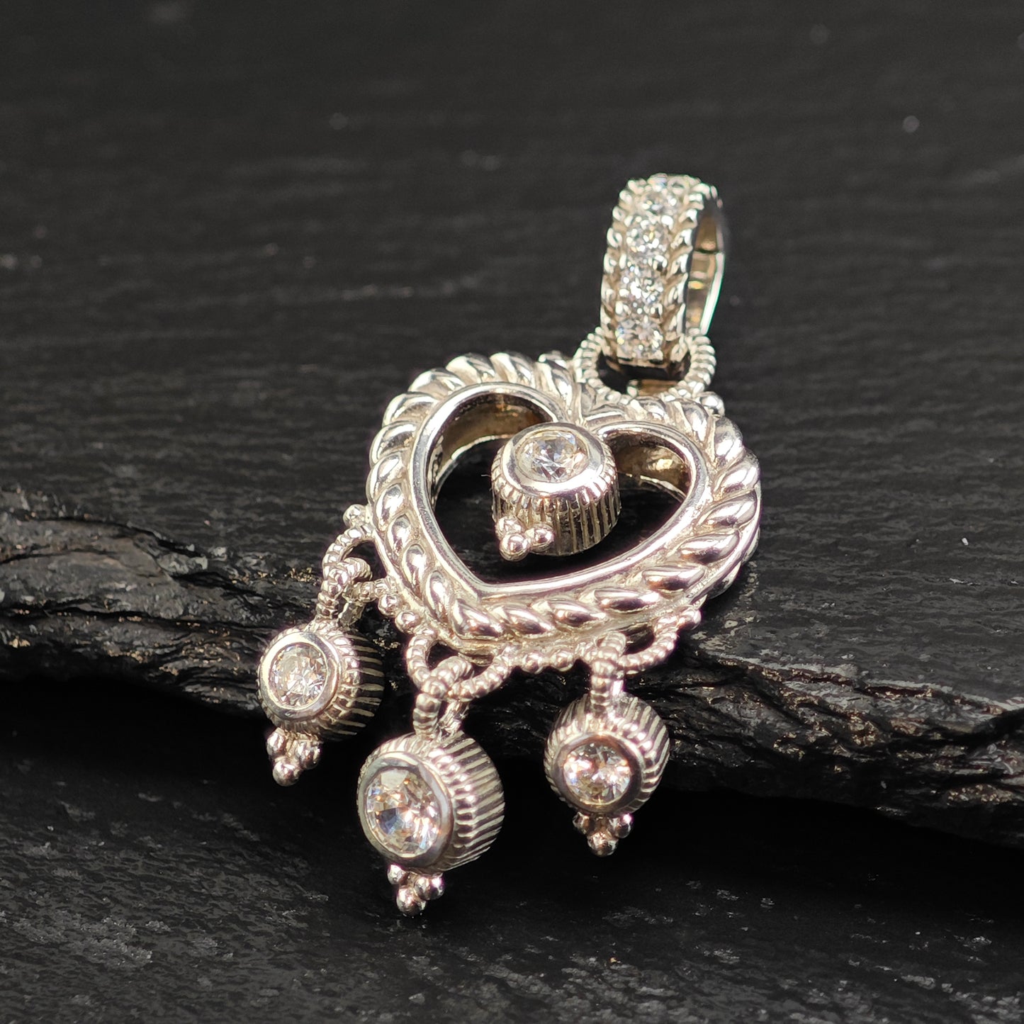 Choice of Judith Ripka Heart Pendants, Sterling Silver P3025