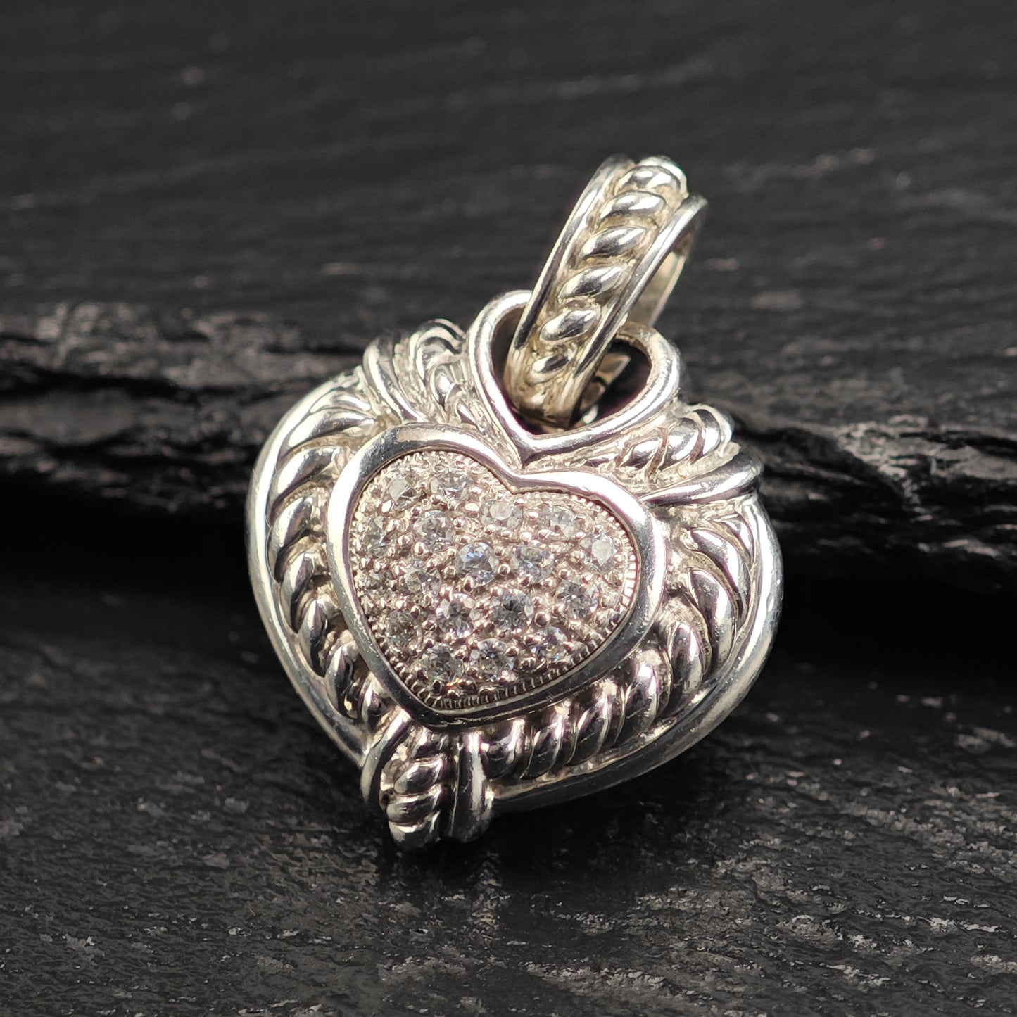 Choice of Judith Ripka Heart Pendants, Sterling Silver P3025