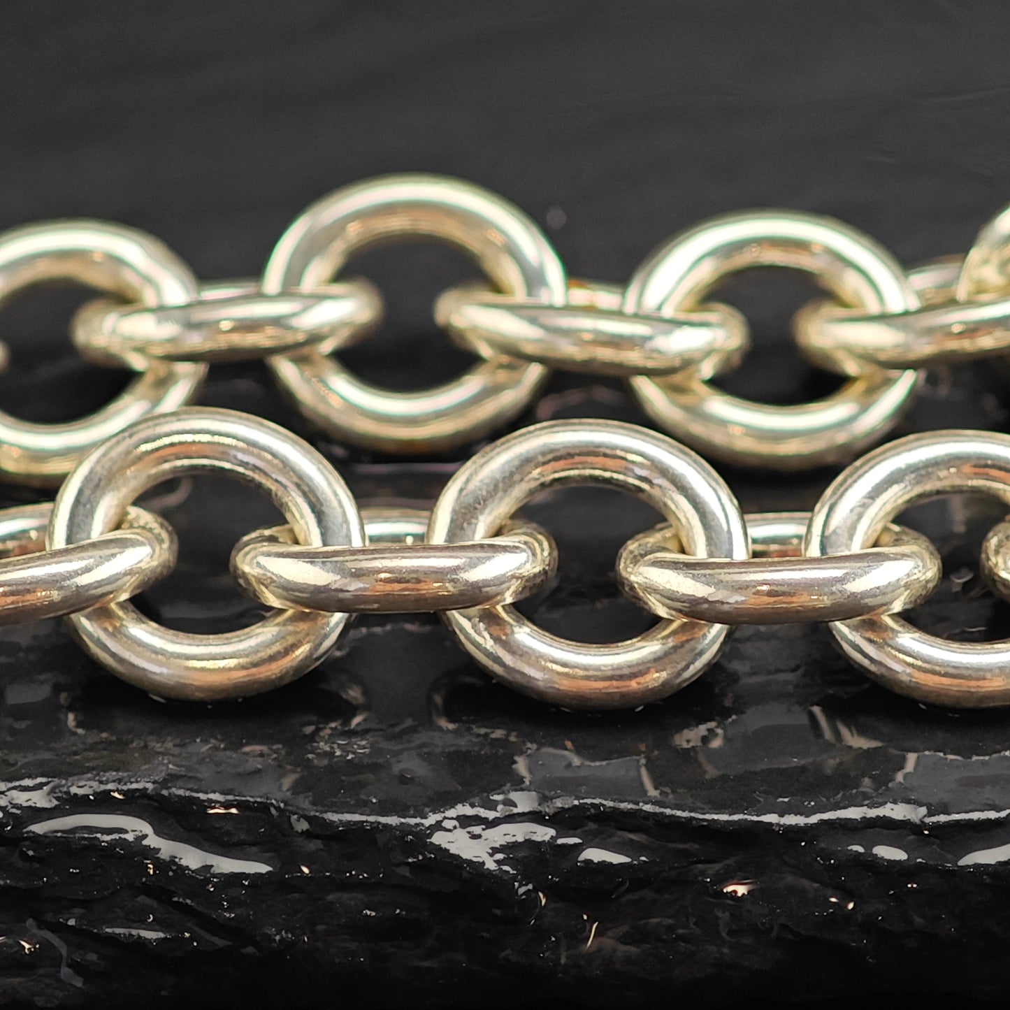 Vintage Tiffany & Co. Heart Tag Sterling Silver Bracelet 6 1/2" BR3096