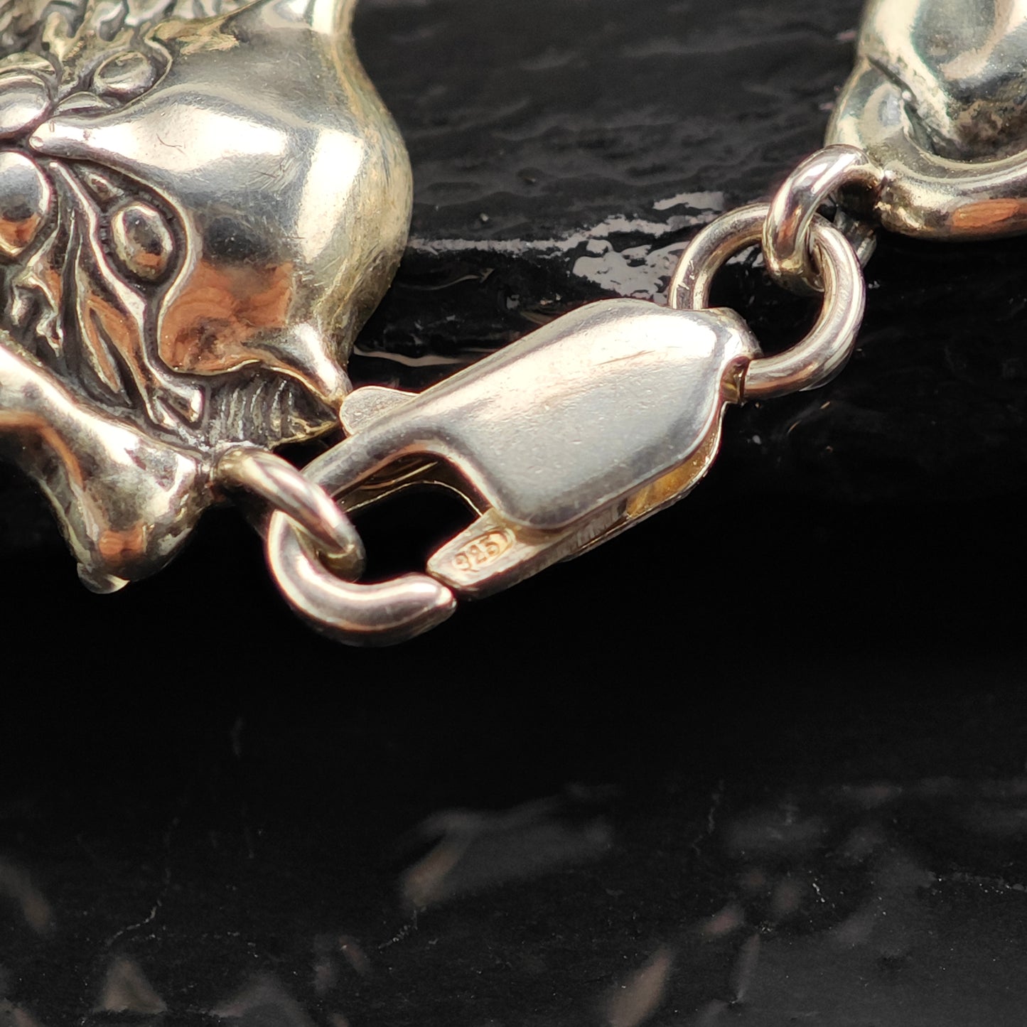 Vintage Kabana Cat Link Sterling Silver Bracelet 7" BR3097